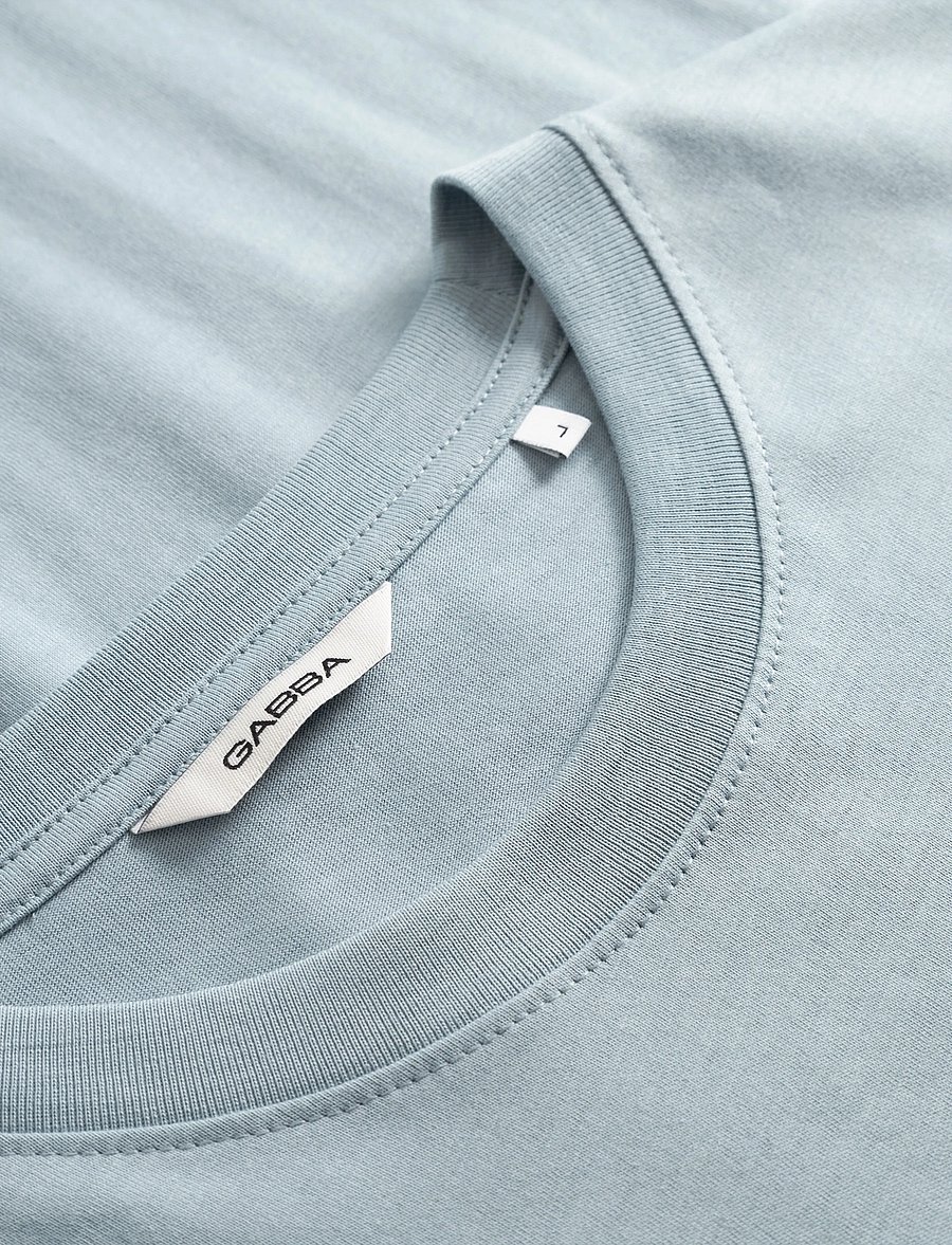 Gabba - GABdune Logo GOTS SS T-Shirt - short-sleeved t-shirts - light blue - 5