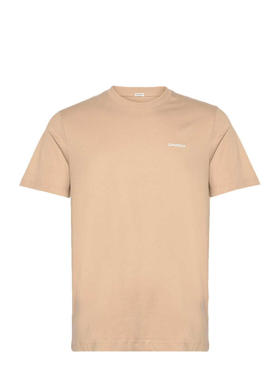 Gabba - GABdune Logo GOTS SS T-Shirt - kurzärmelige t-shirts - safari - 1