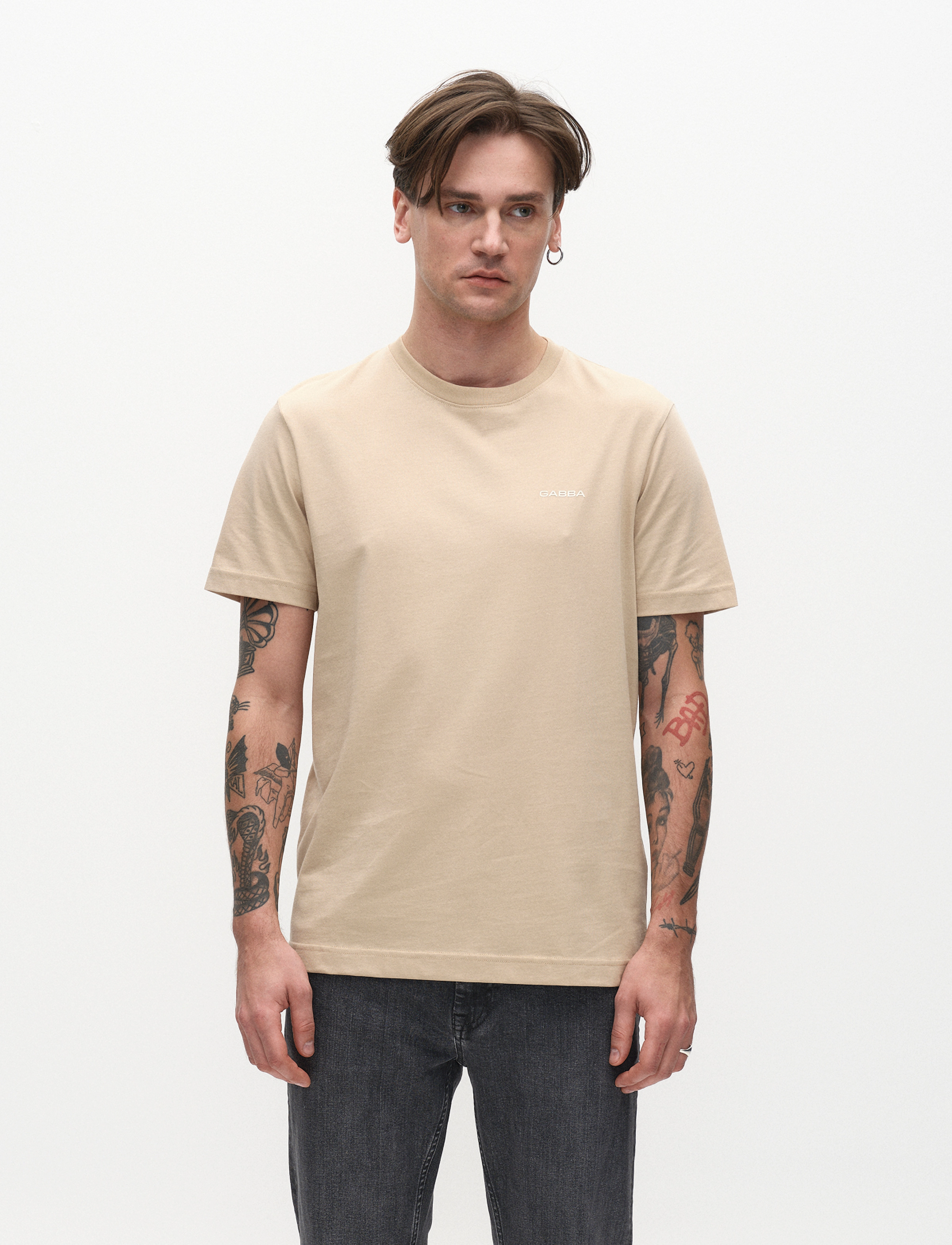 Gabba - GABdune Logo GOTS SS T-Shirt - kurzärmelige t-shirts - safari - 4