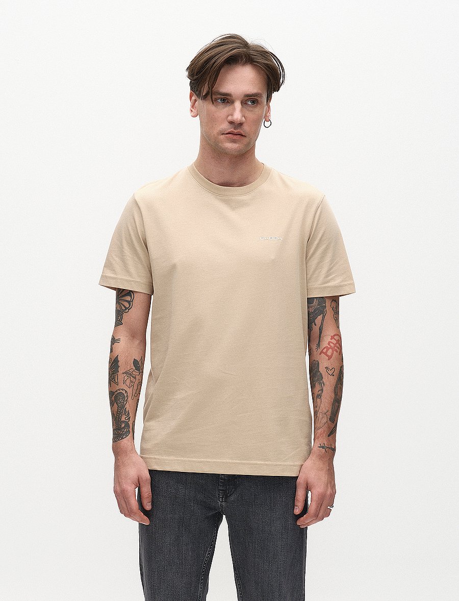 Gabba - GABdune Logo GOTS SS T-Shirt - kurzärmelige t-shirts - safari - 4