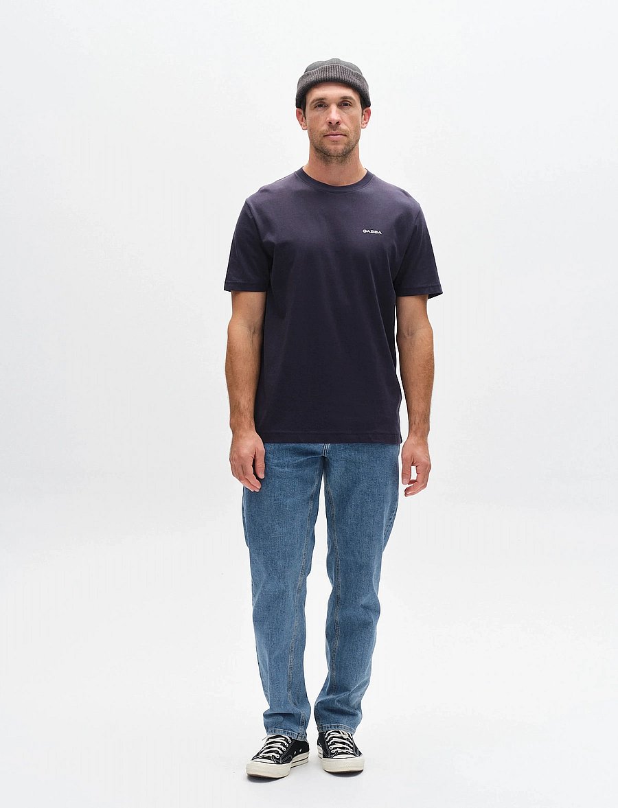 Gabba - GABdune Logo GOTS SS T-Shirt - short-sleeved t-shirts - total eclipse - 3