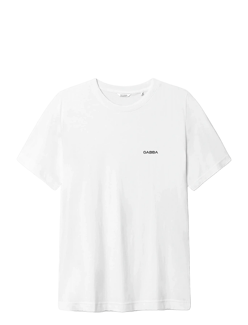 Gabba - GABdune Logo GOTS SS T-Shirt - kortærmede t-shirts - white - 1