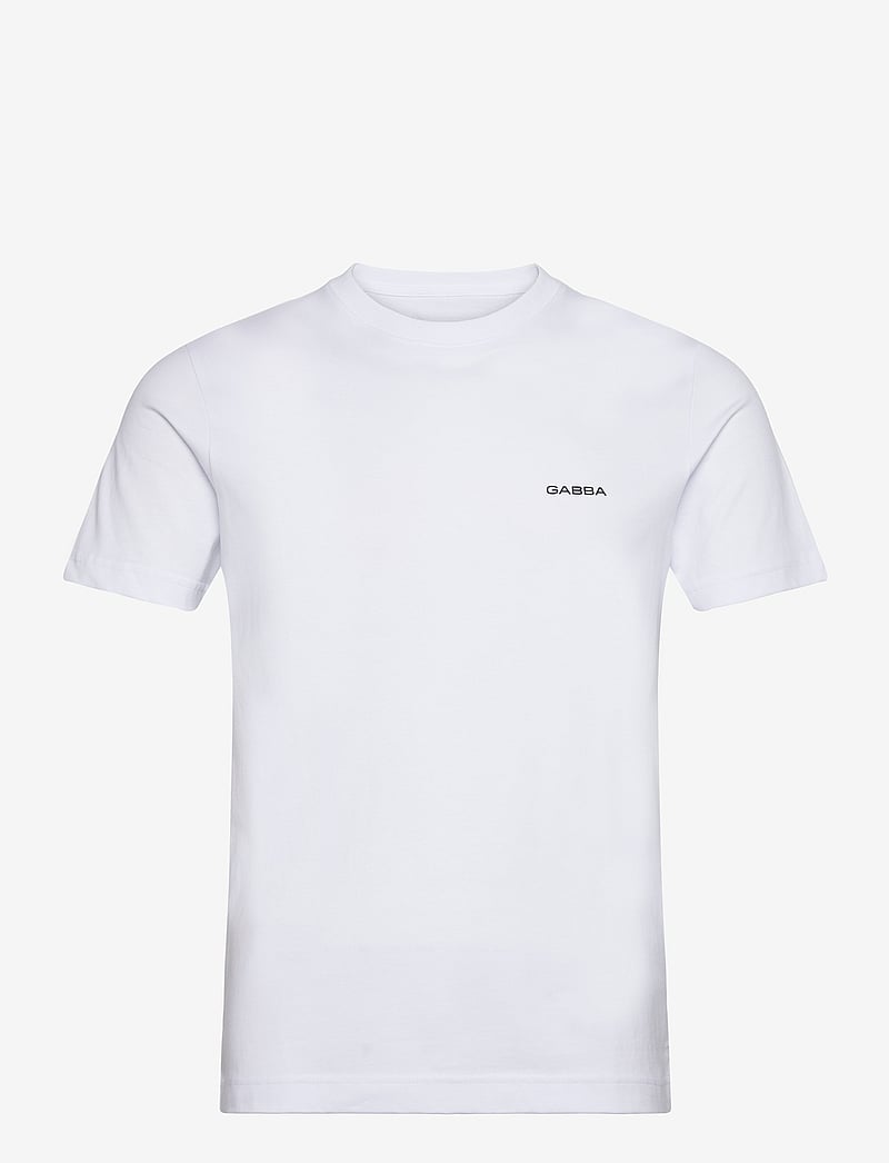 Gabba - GABdune Logo SS GOTS - kortærmede t-shirts - white - 1