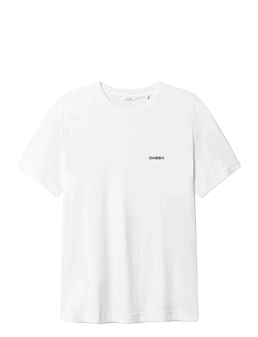 Gabba - GABdune Logo GOTS SS T-Shirt - stutterma bolir - white - 1