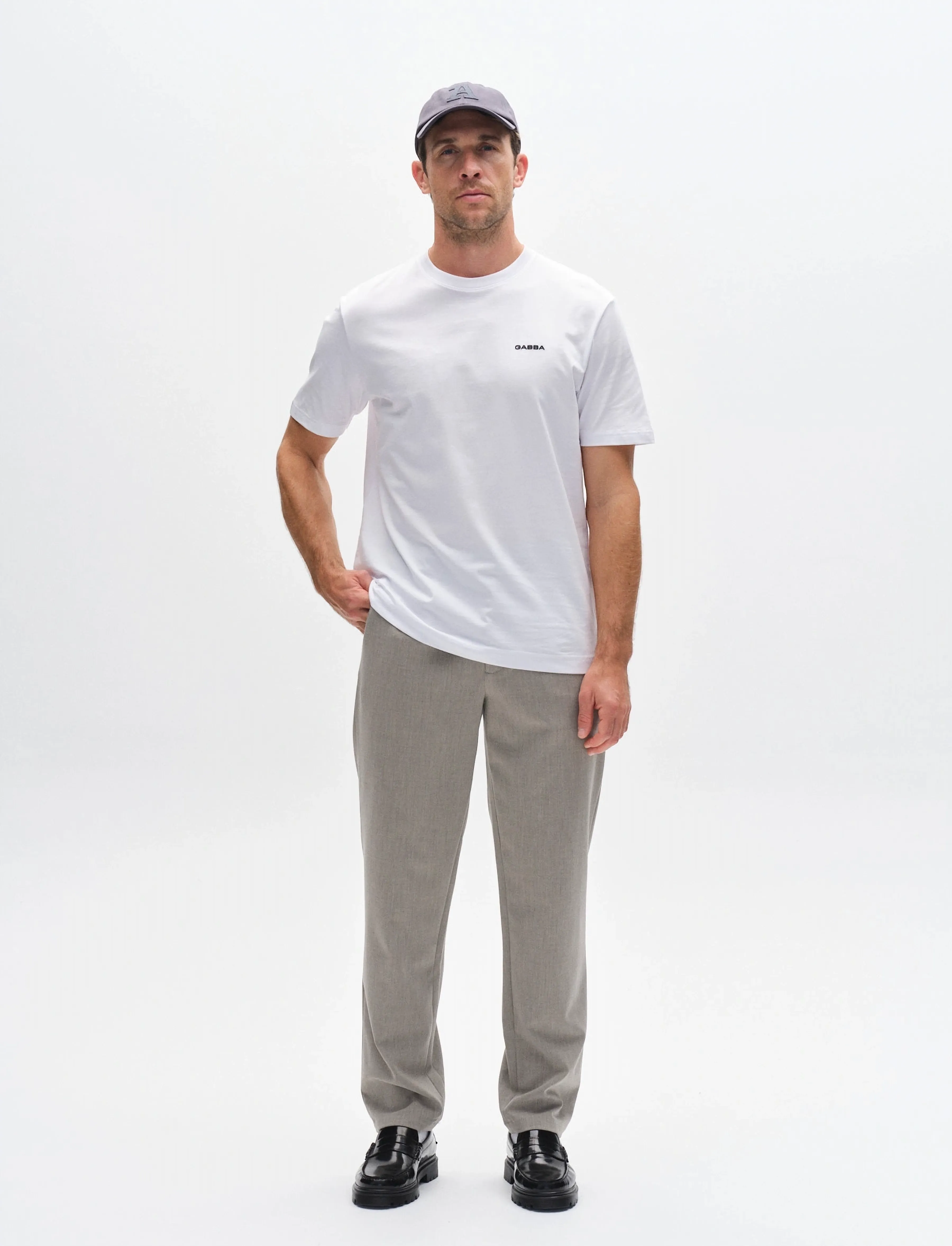 Gabba - GABdune Logo GOTS SS T-Shirt - stutterma bolir - white - 3