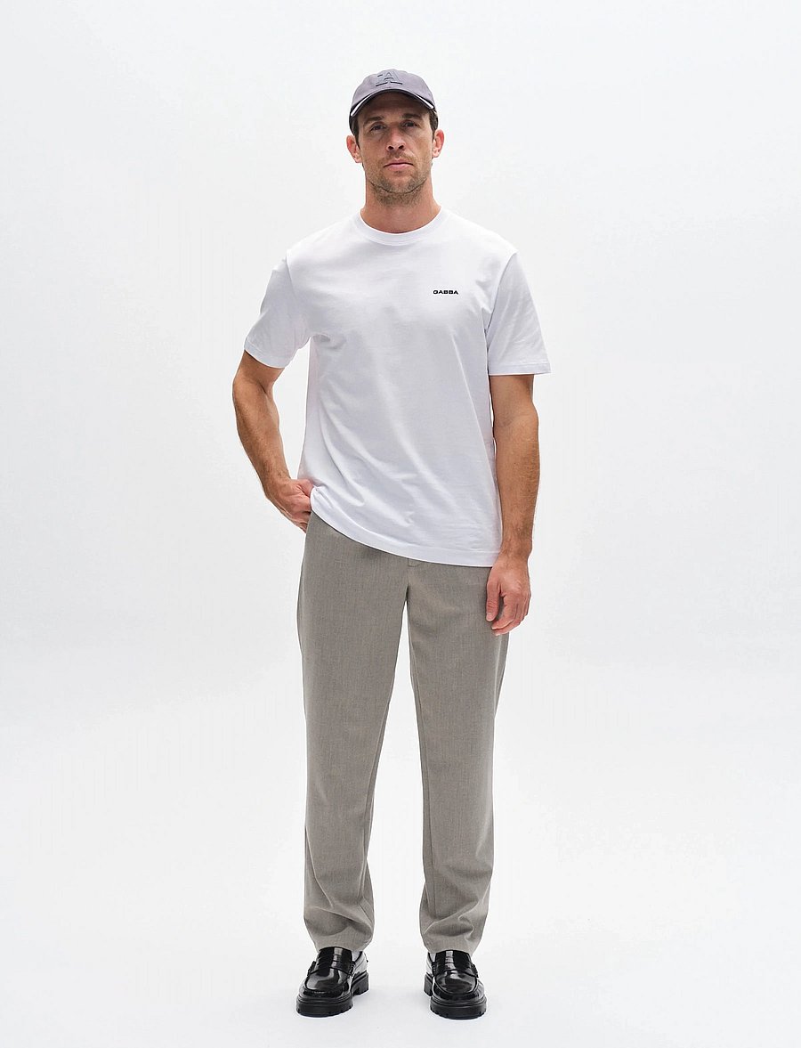 Gabba - GABdune Logo GOTS SS T-Shirt - stutterma bolir - white - 3