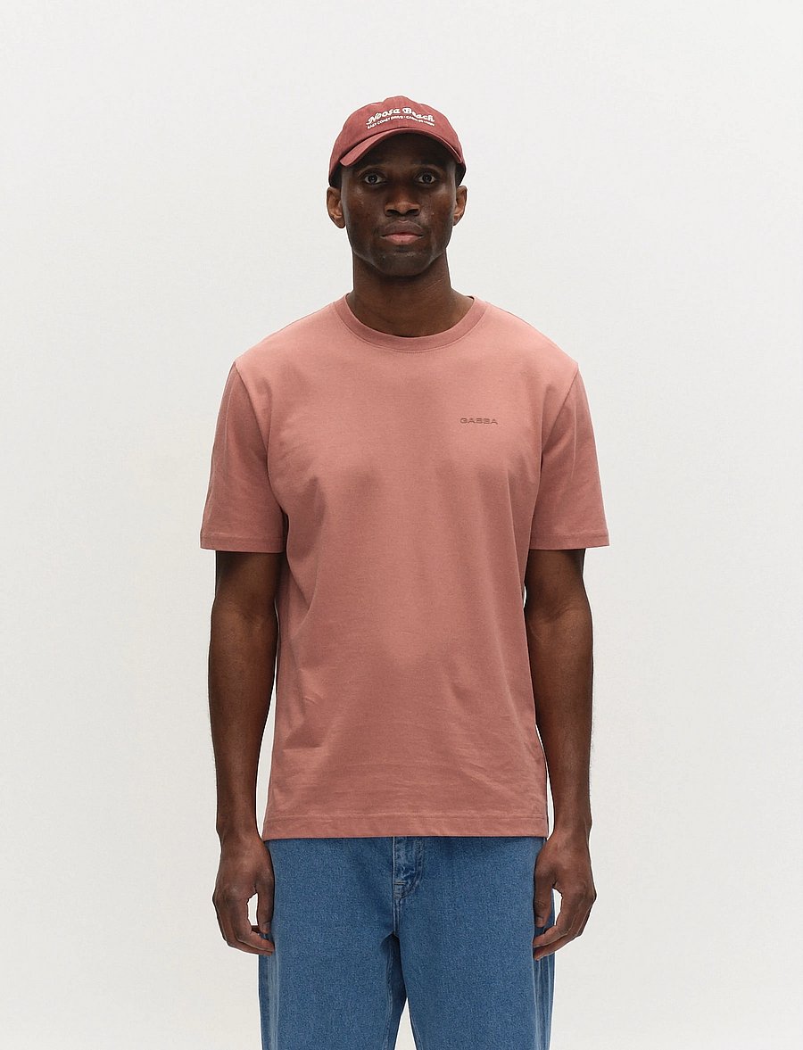 Gabba - GABdune Logo GOTS SS T-Shirt - stutterma bolir - wood pink - 0