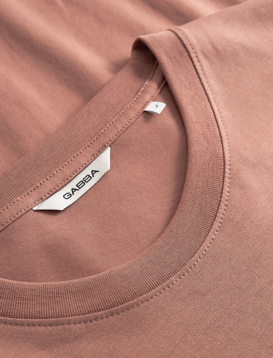 Gabba - GABdune Logo GOTS SS T-Shirt - stutterma bolir - wood pink - 5