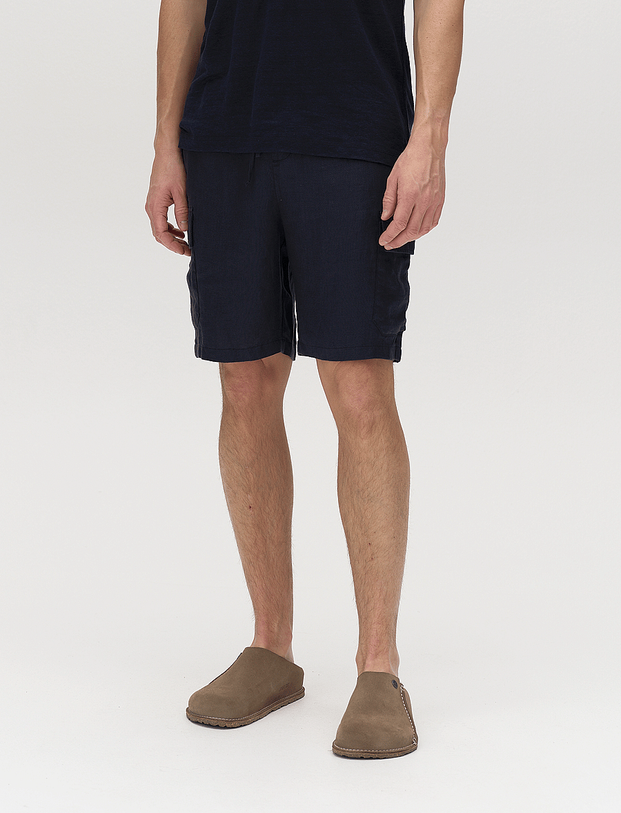 Gabba - Azore Kos Shorts - leinen-shorts - dress blue - 0