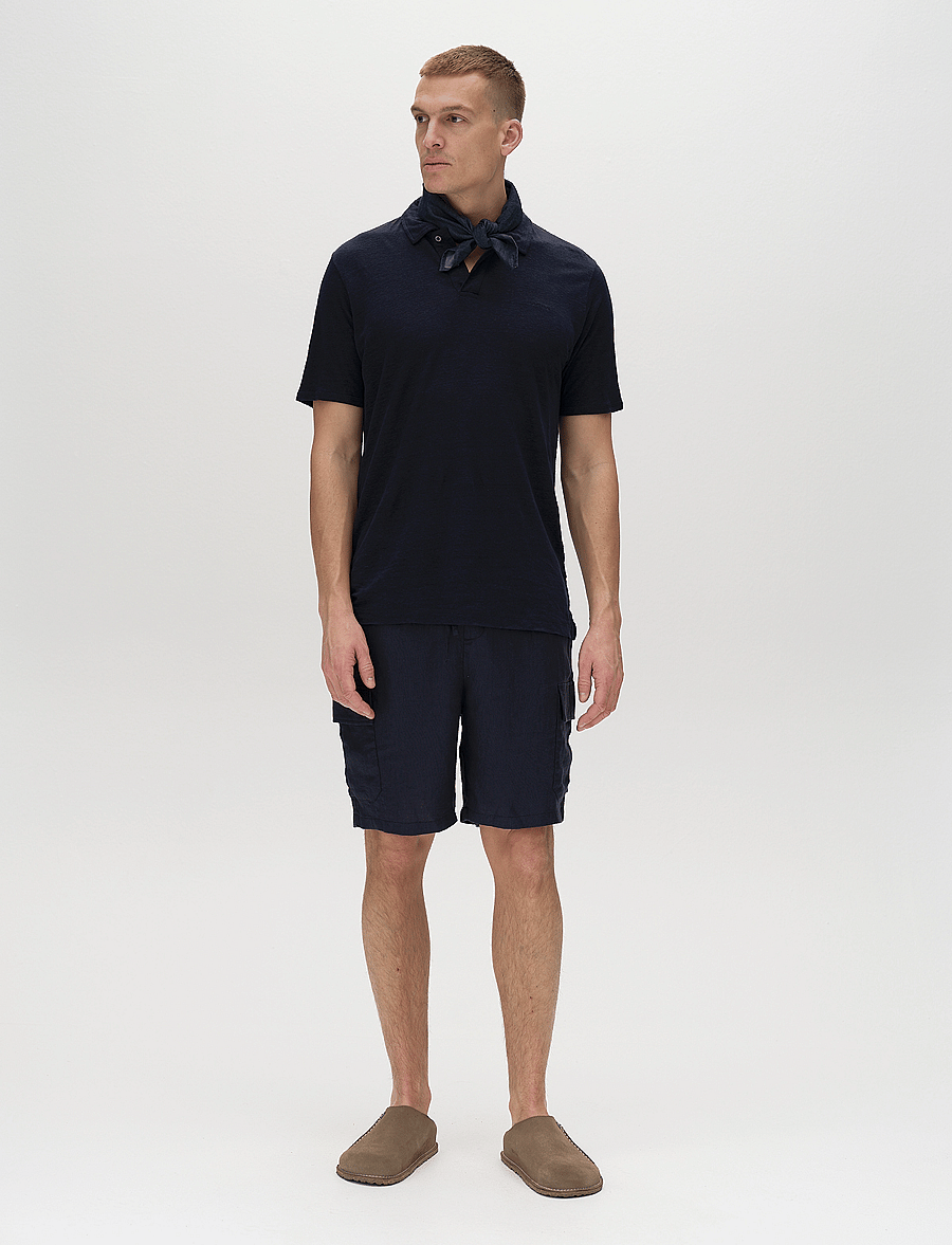 Gabba - Azore Kos Shorts - leinen-shorts - dress blue - 3