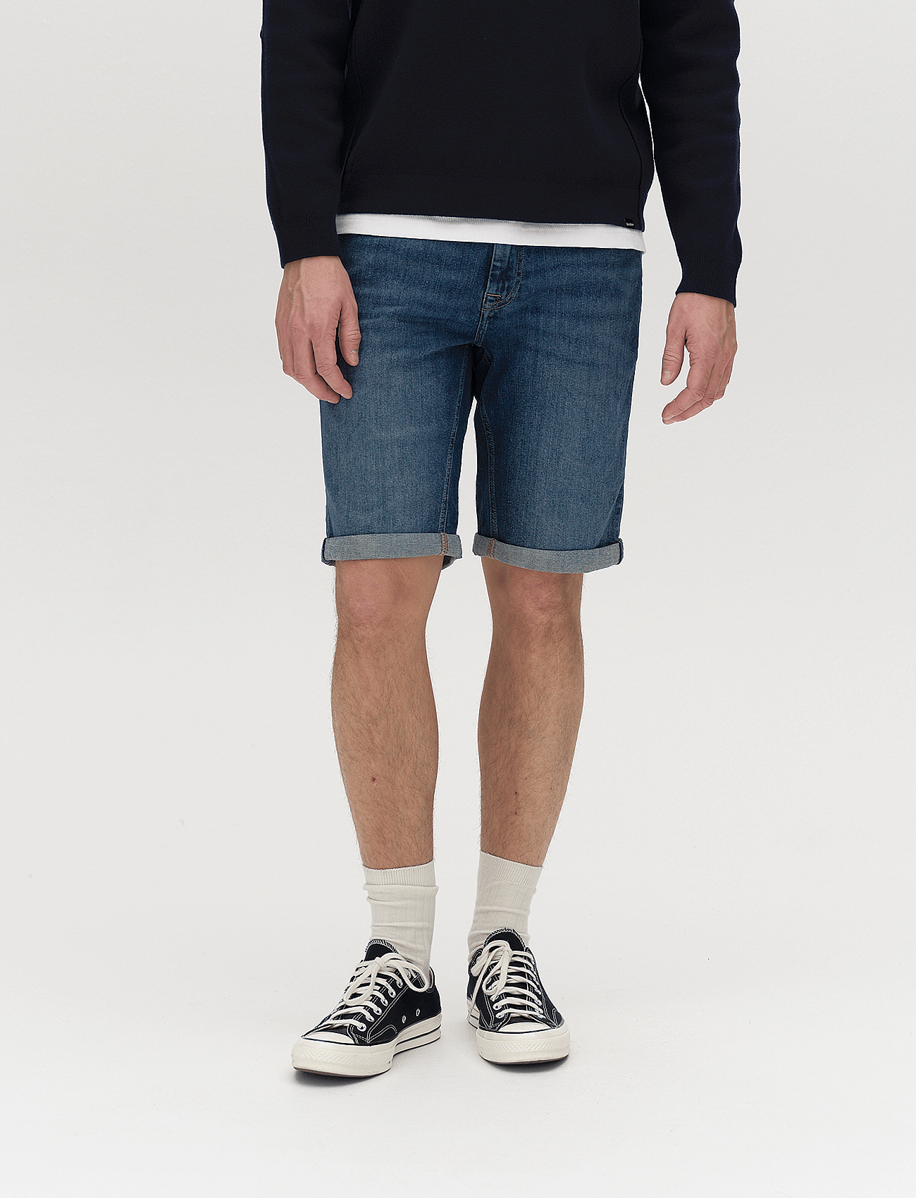 Markus K4664 Shorts - MID BLUE DENIM