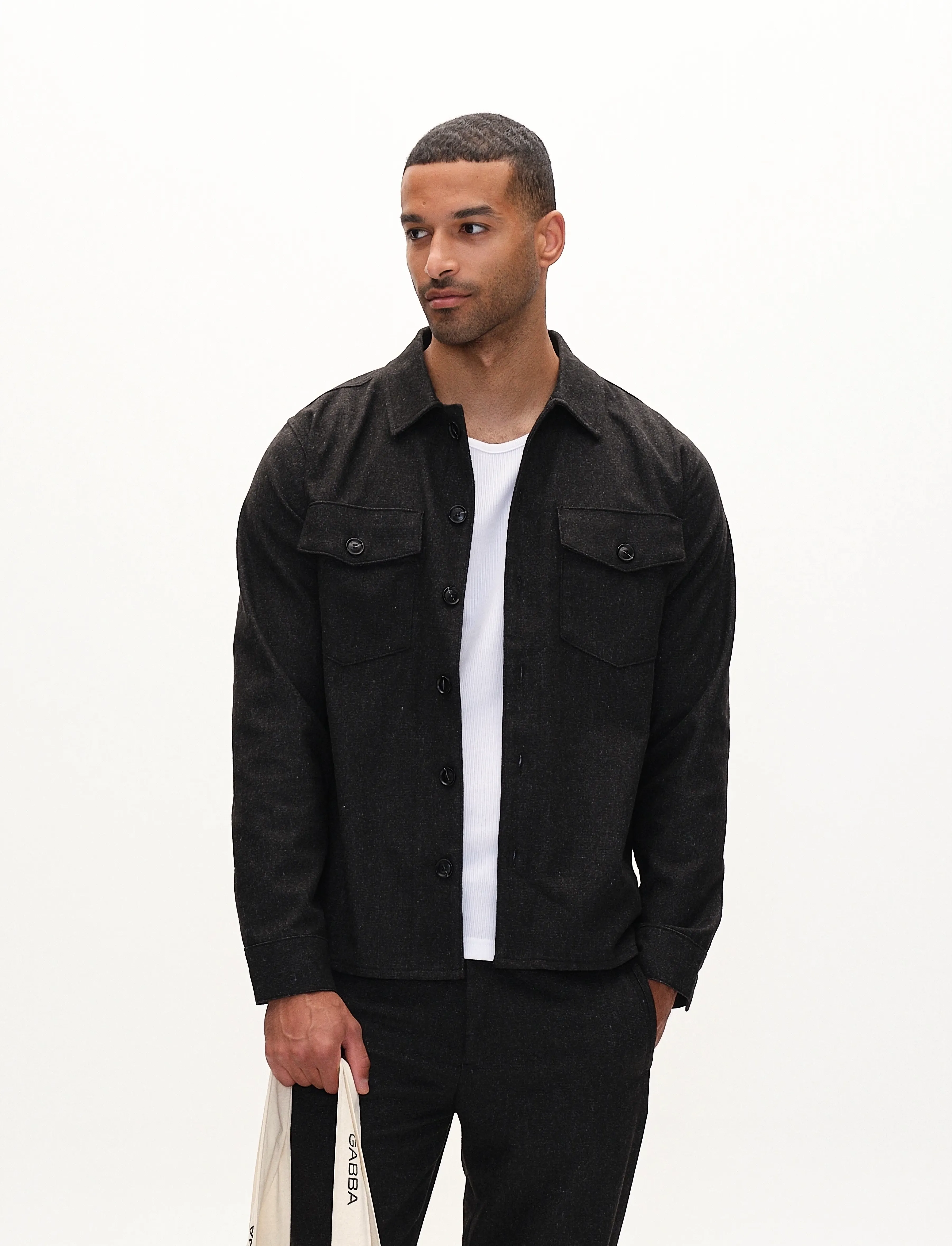 Gabba Clipper Shafi, Mænd, Overshirt, Sort, Str: M