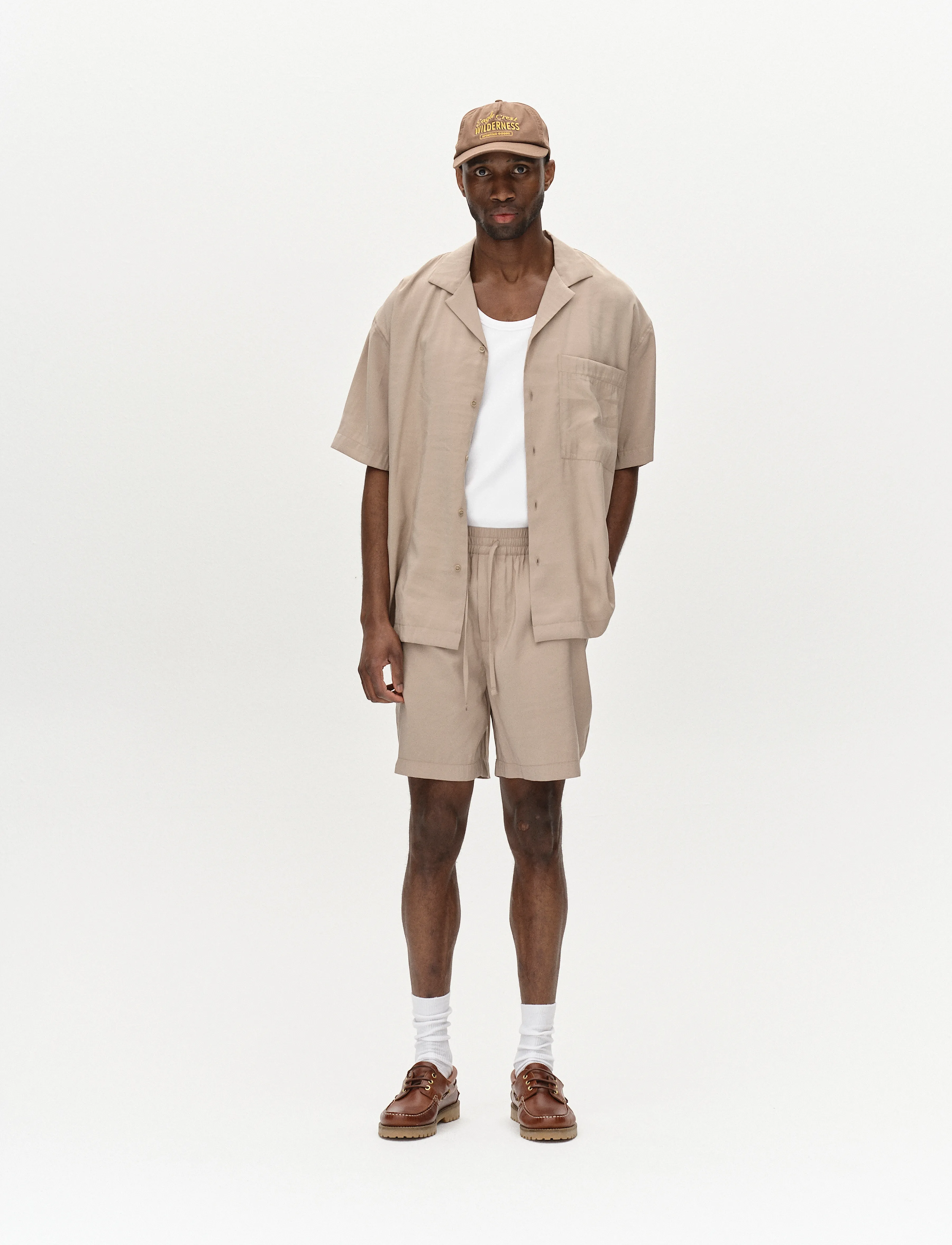Gabba Bo Yari, L, Beige, Shorts > Afslappet, Herre
