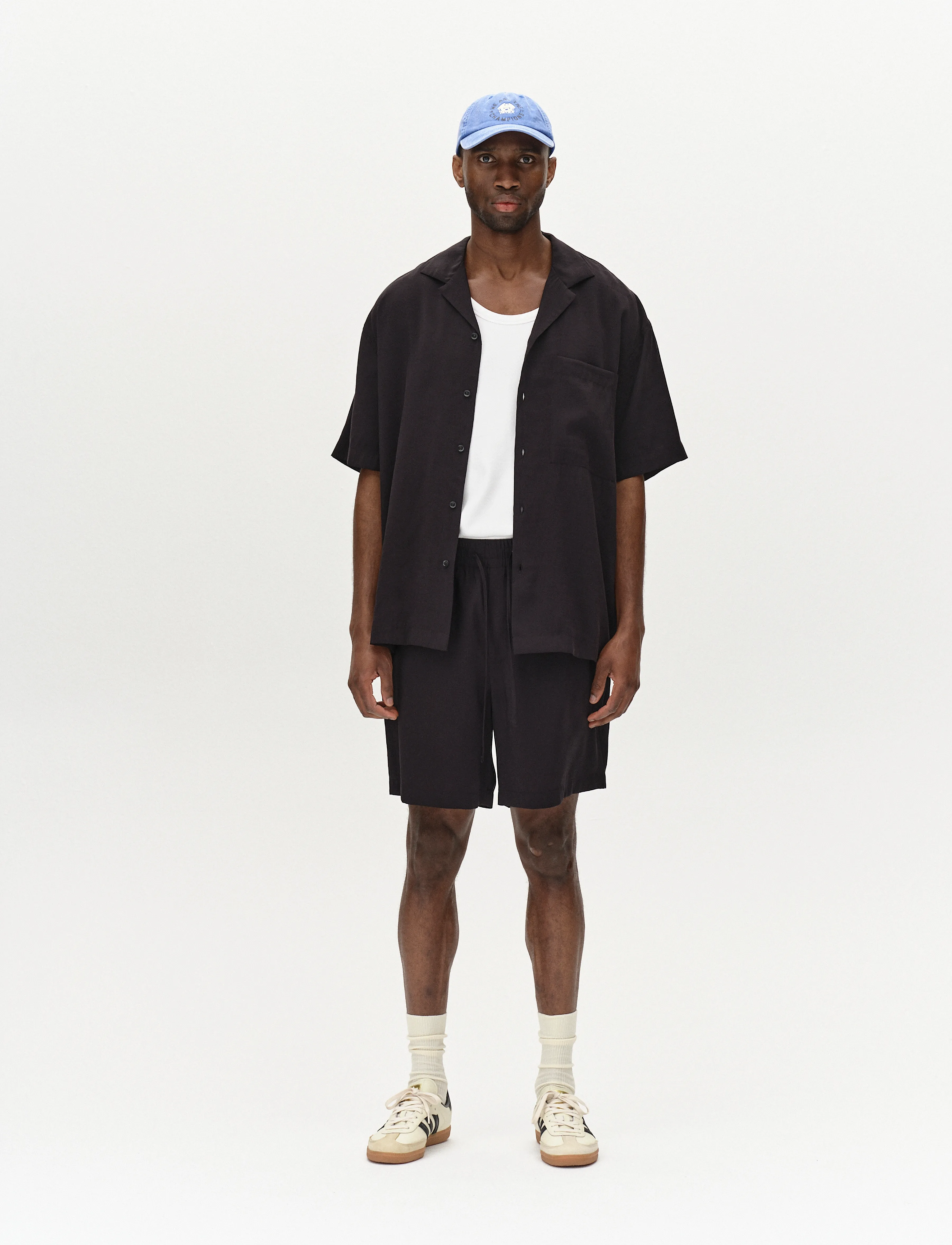 Gabba Jens Over Resort Yari Ss, M, Shirts, Schwarz - Short-sleeved Männerswear