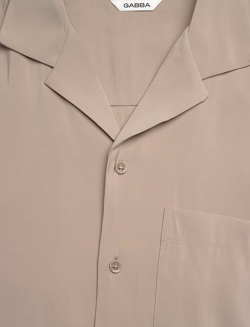 Gabba - Jens Over Resort Yari SS - kortärmade skjortor - sand greige - 5