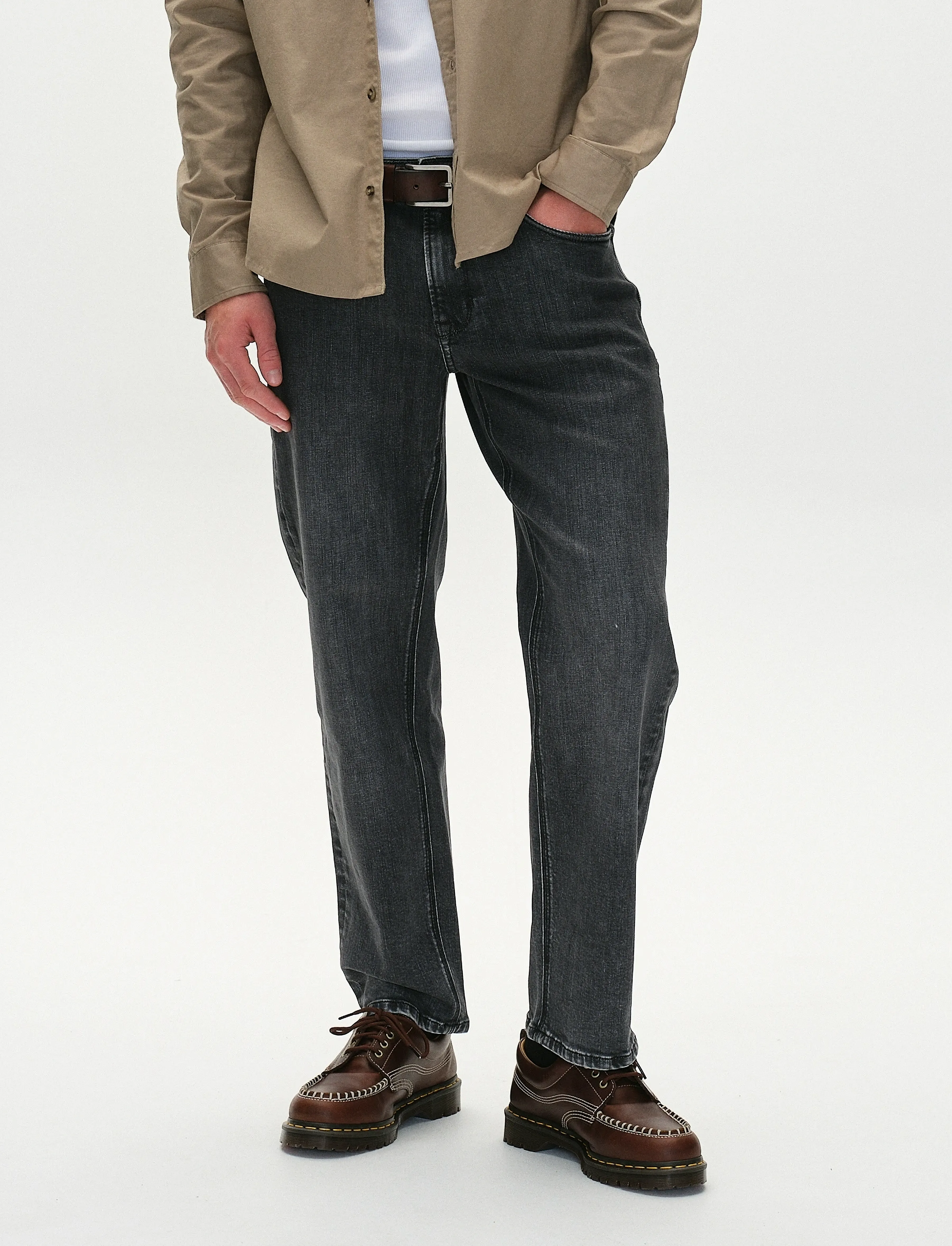 Gabba Max F1011 - Denimkläder - BLACK DENIM / grey