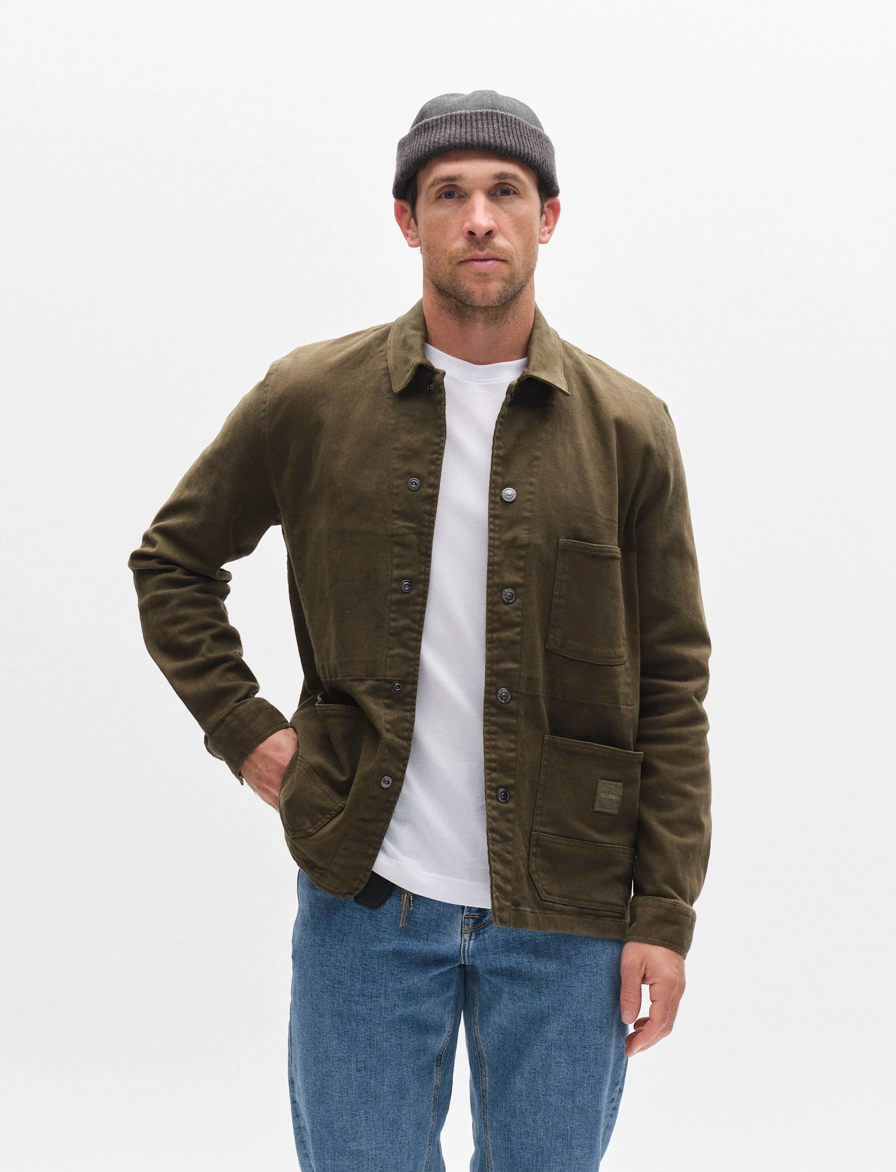 Gabba Gabbeta Twill, XXL, Jackets, Khakigrün - Light Männerswear