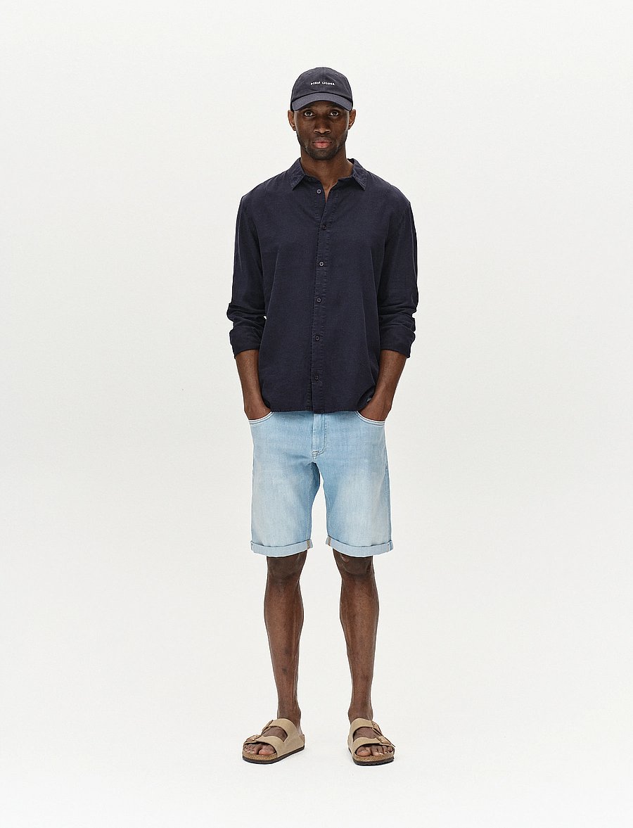 Gabba - Markus Selvedge Shorts Limited - short en jean - lt. blue denim - 0