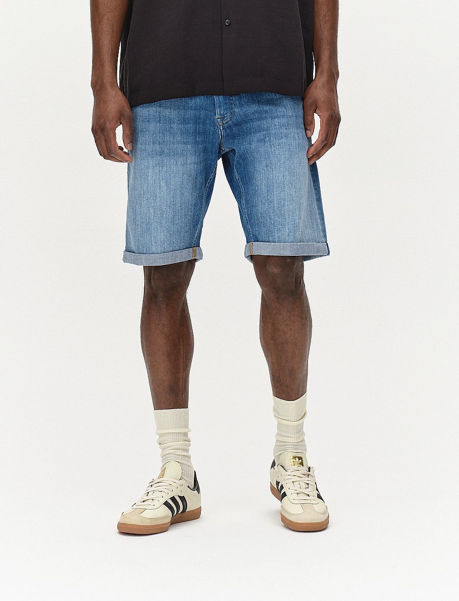 Gabba - Markus Selvedge Shorts Limited - short en jean - mid blue denim - 0