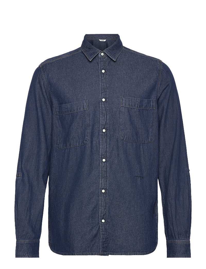 Gabba - Sven Reg Denim LS - jeanshemden - dark blue denim - 1