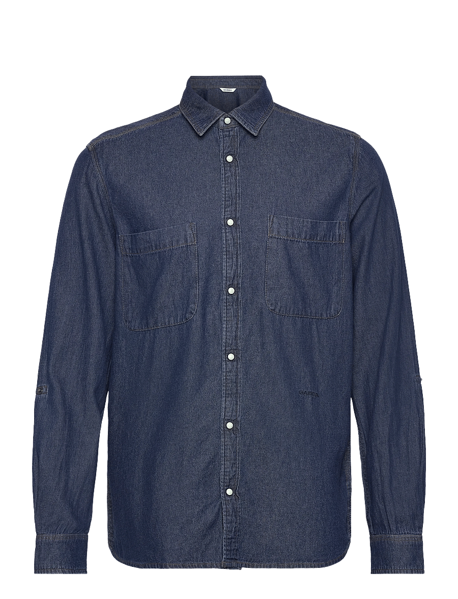 Gabba - Sven Reg Denim LS - chemises en jean - dark blue denim - 1