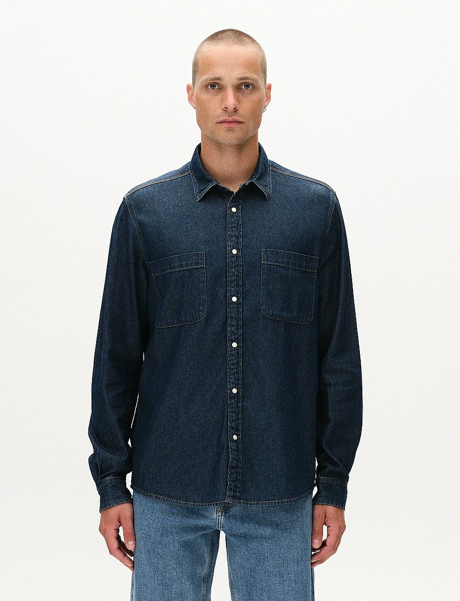 Gabba - Sven Reg Denim LS - chemises en jean - dark blue denim - 4
