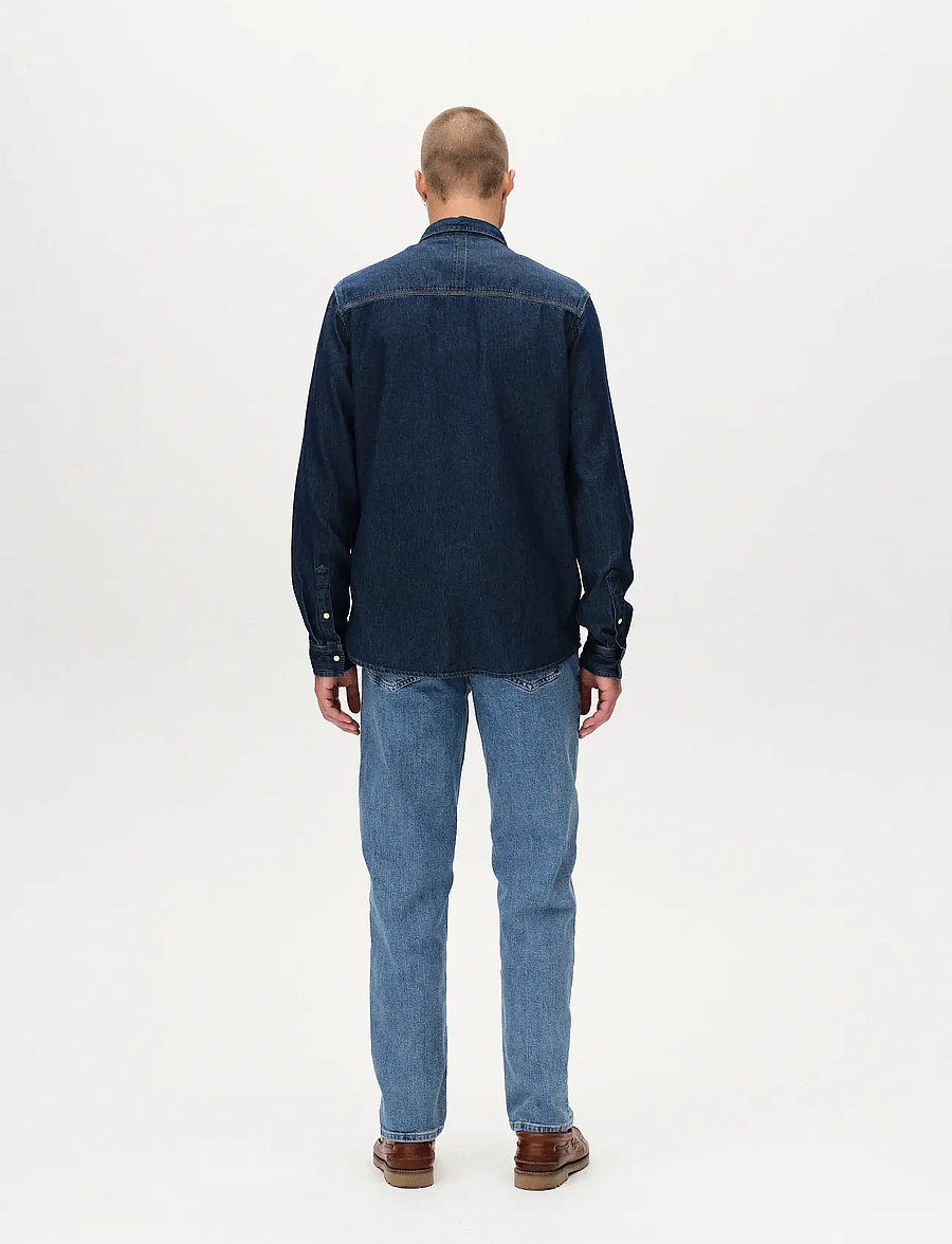 Gabba - Sven Reg Denim LS - chemises en jean - dark blue denim - 5