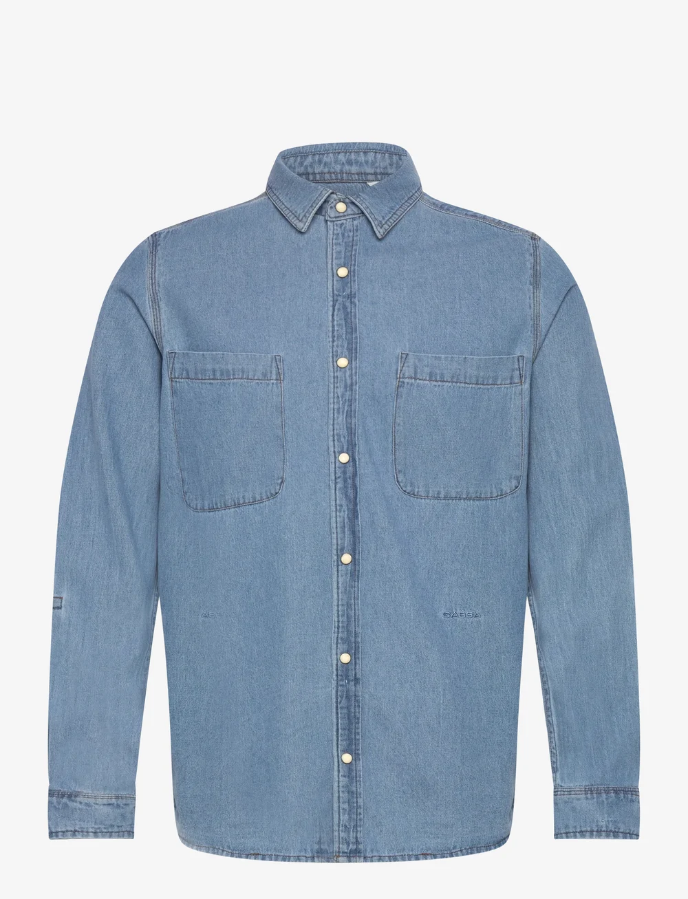 Gabba - Sven Reg Denim LS - denimskjorter - lt. blue denim - 1