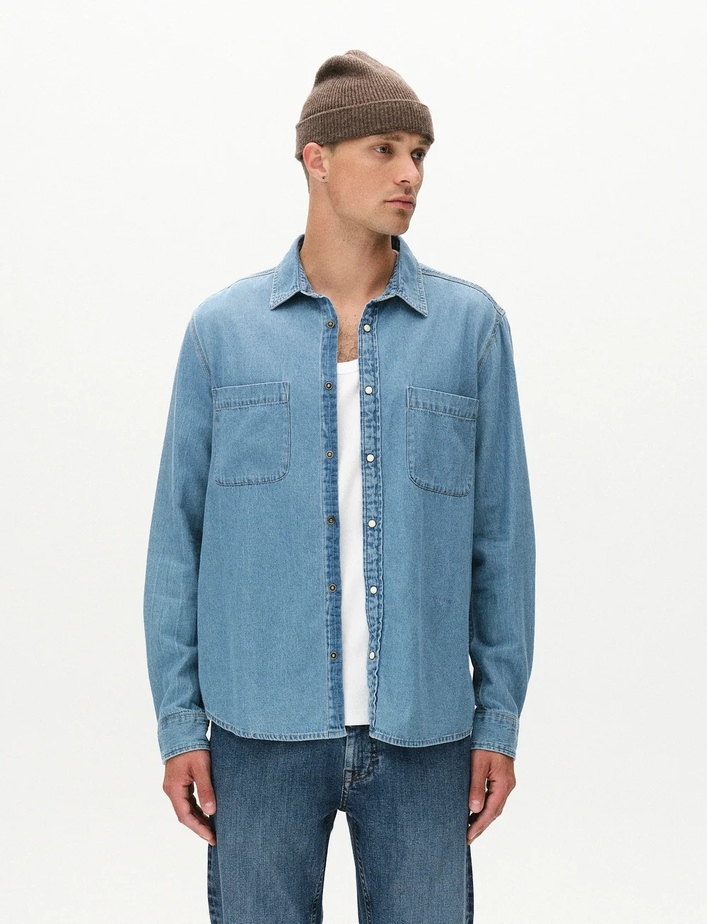 Gabba - Sven Reg Denim LS - denimskjorter - lt. blue denim - 0
