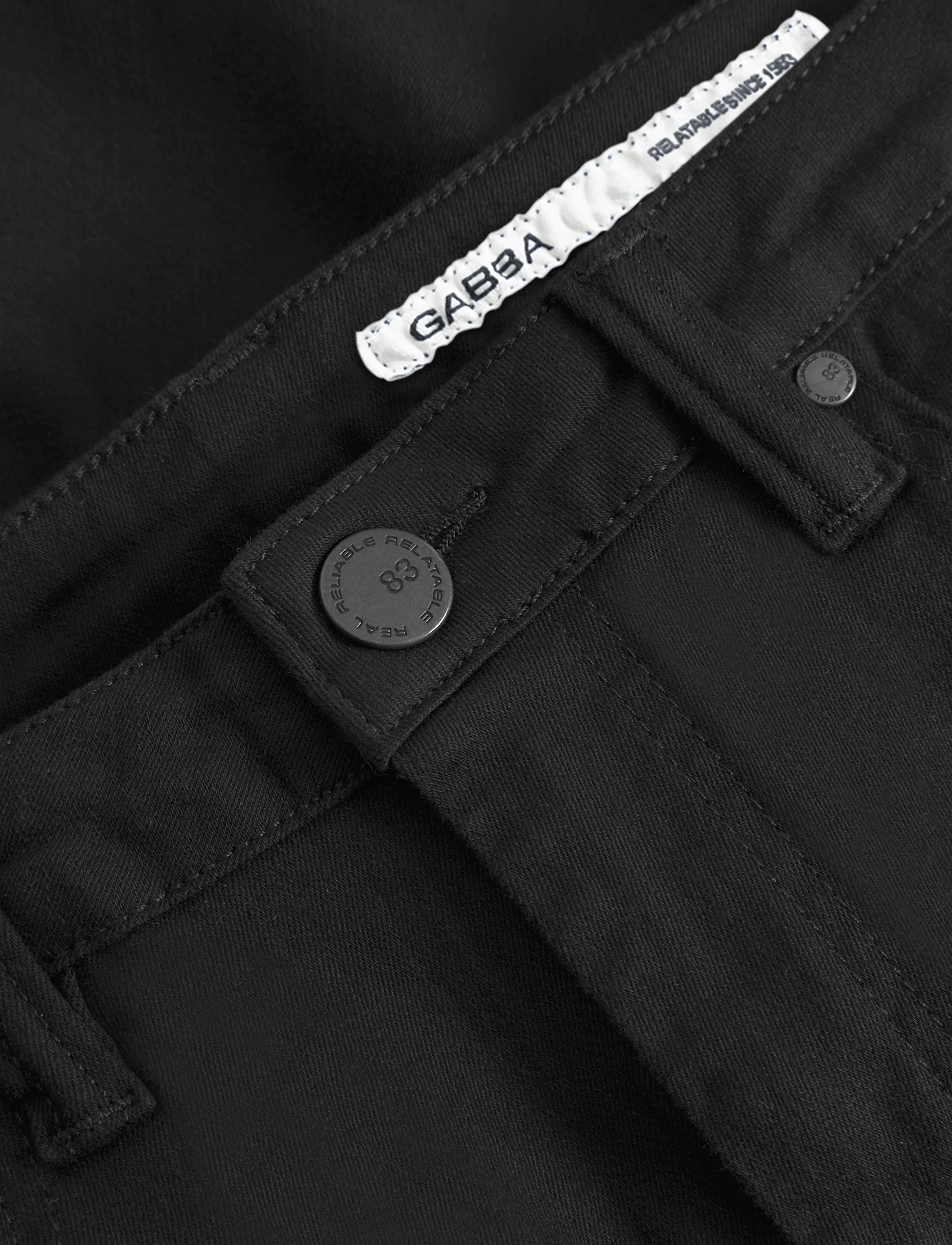 Gabba - GABjones Hold Black - housut & farkut - black denim - 5