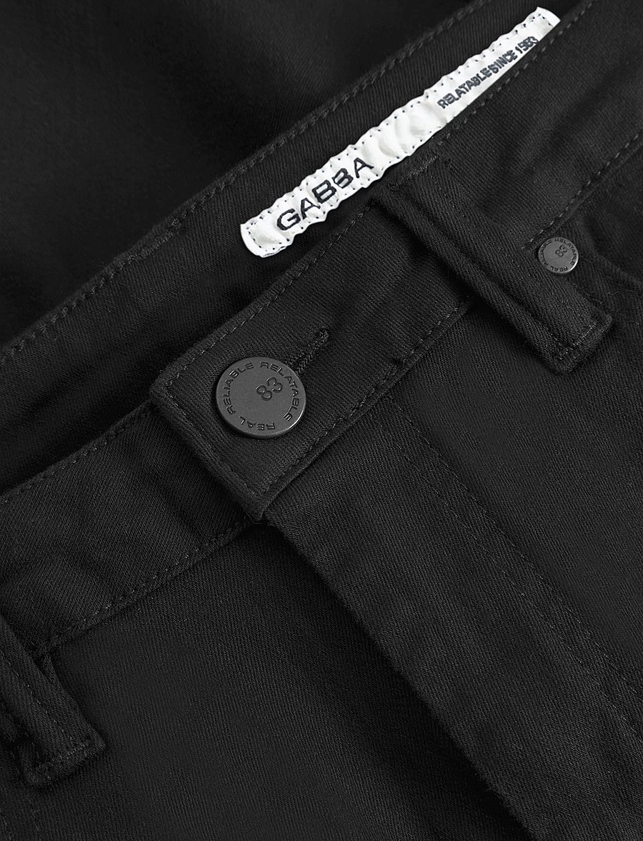 Gabba - GABjones Hold Black - kitsad teksad - black denim - 5