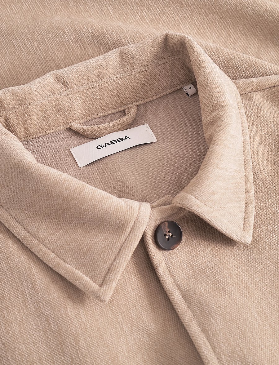 Gabba - Flap Velour - Überhemden - lt. sand - 2
