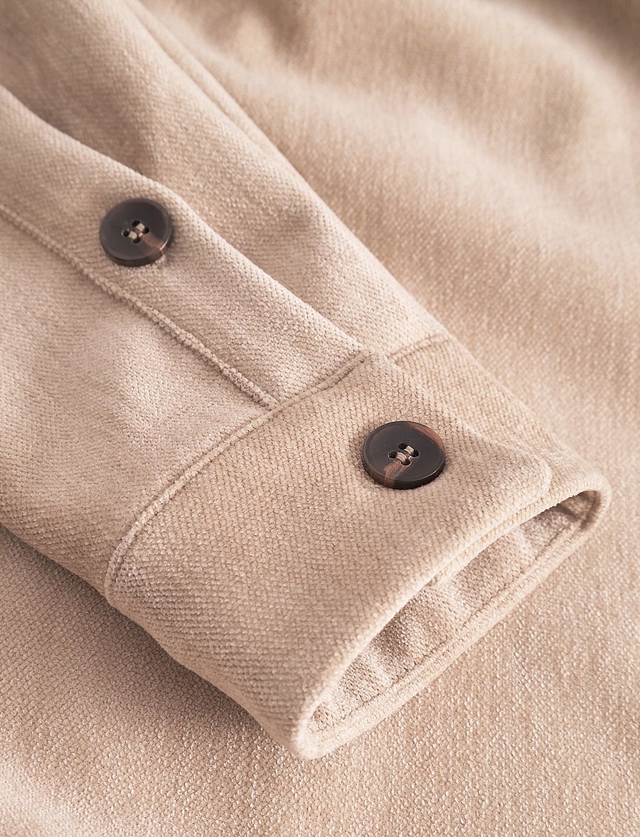 Gabba - Flap Velour - Überhemden - lt. sand - 3