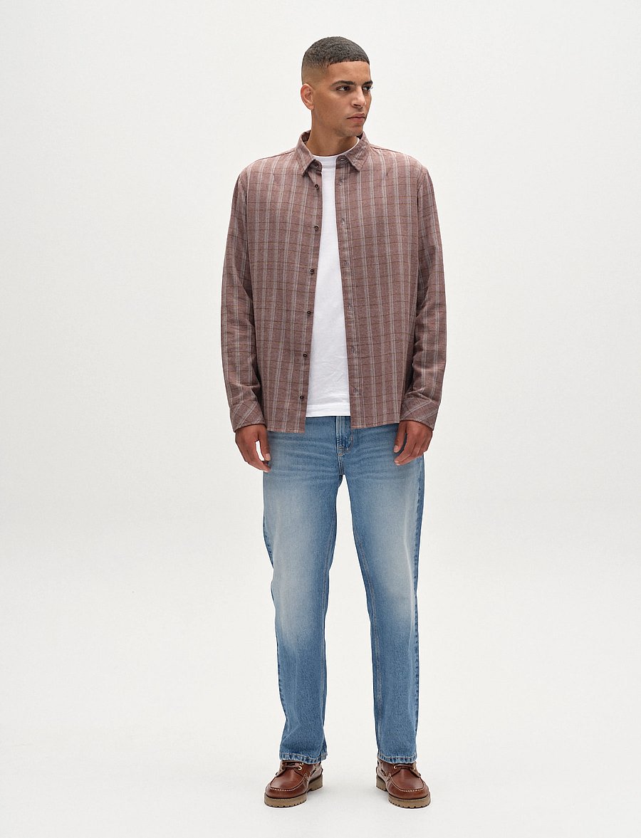Gabba - Sven Reg Herri LS - flanell-hemden - brown rust - 0