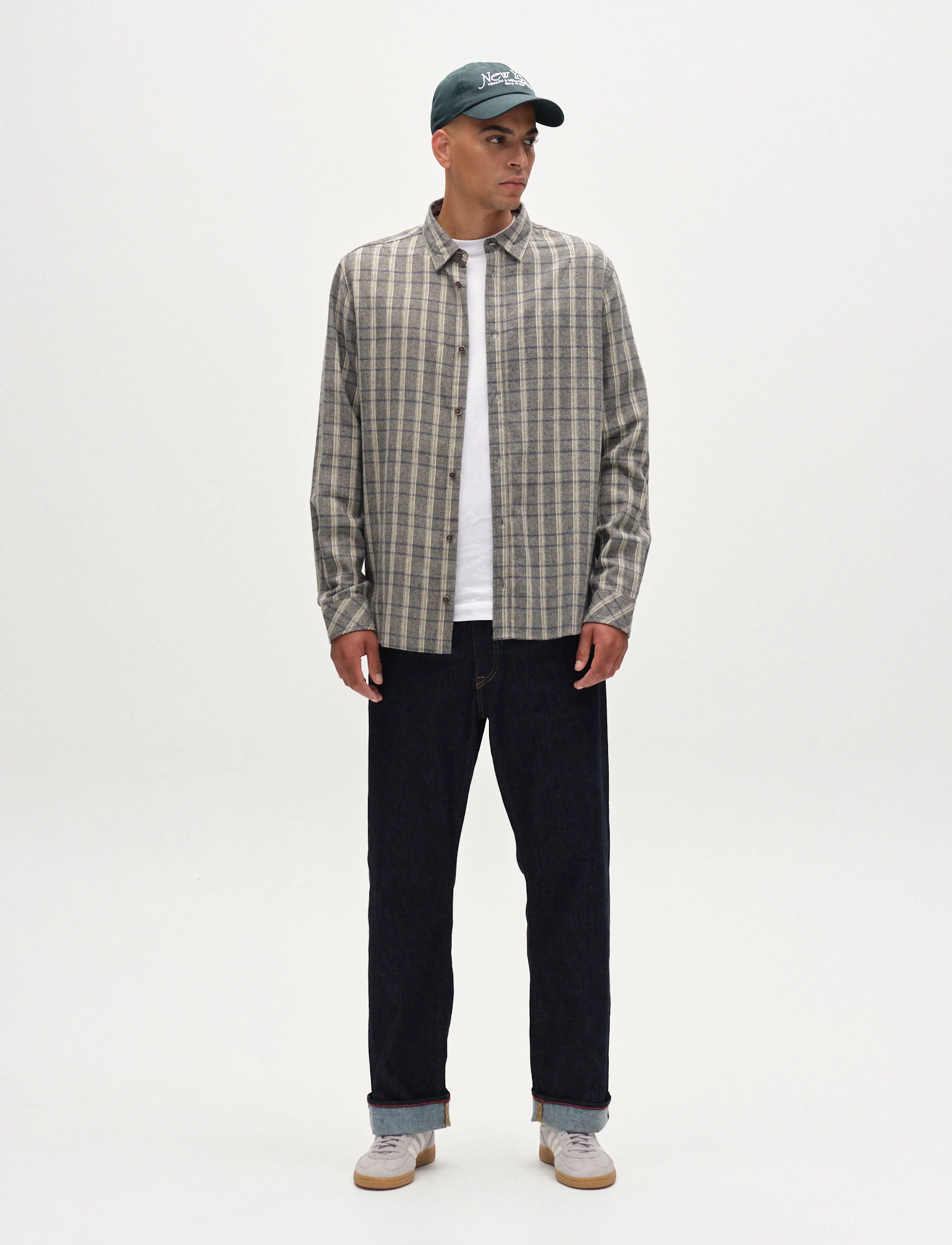 Gabba Sven Reg Herri Ls, L, Grey, Skjorter > Afslappet Shirts, Herre