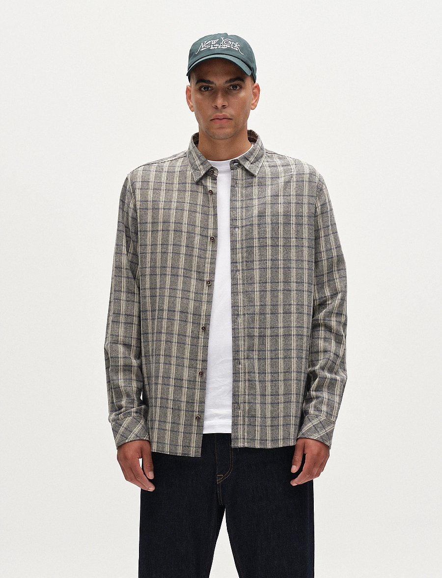 Gabba - Sven Reg Herri LS - flannel-skjorter - grey - 3