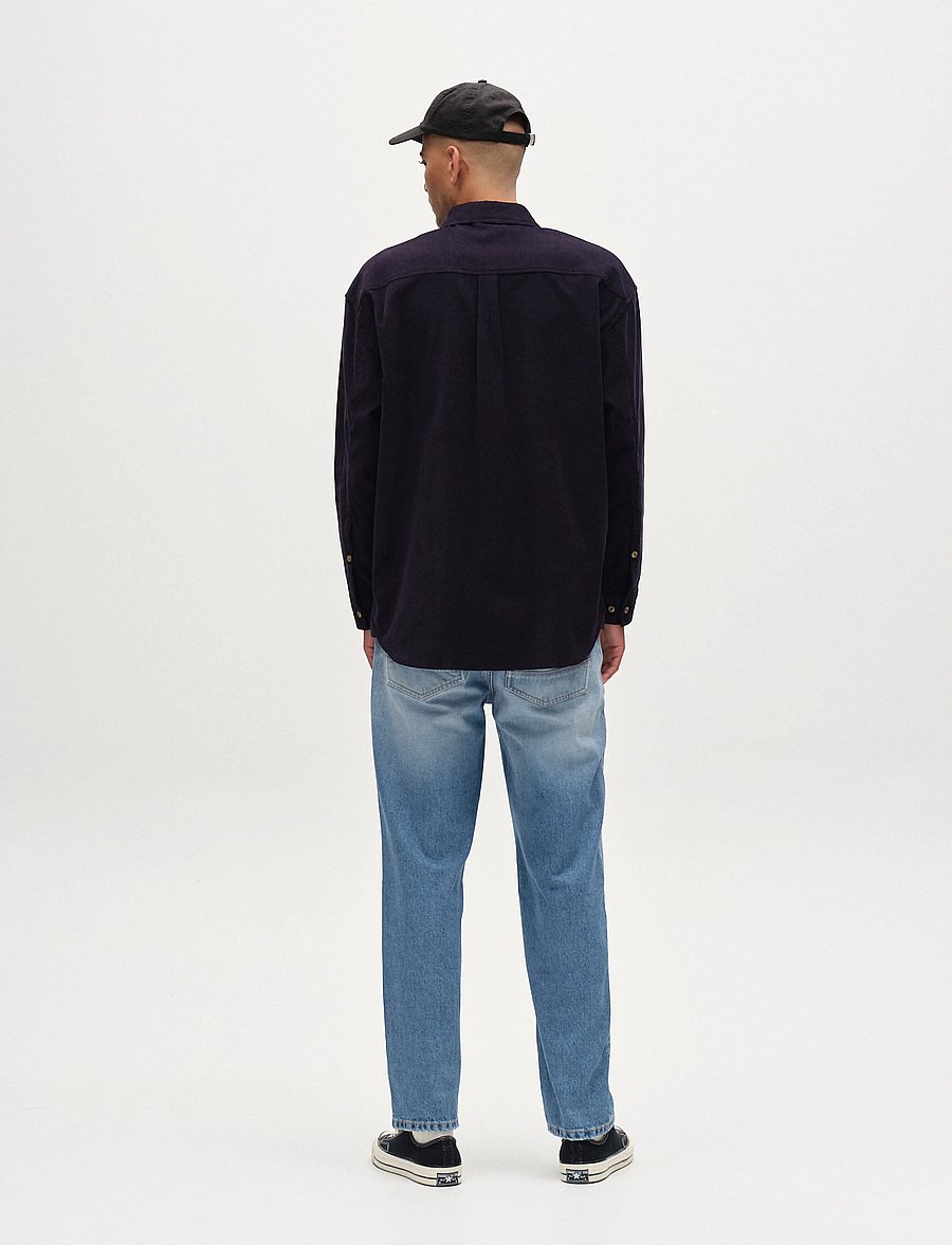 Gabba - Jens Over Cord LS - fløjlsskjorter - night sky - 4