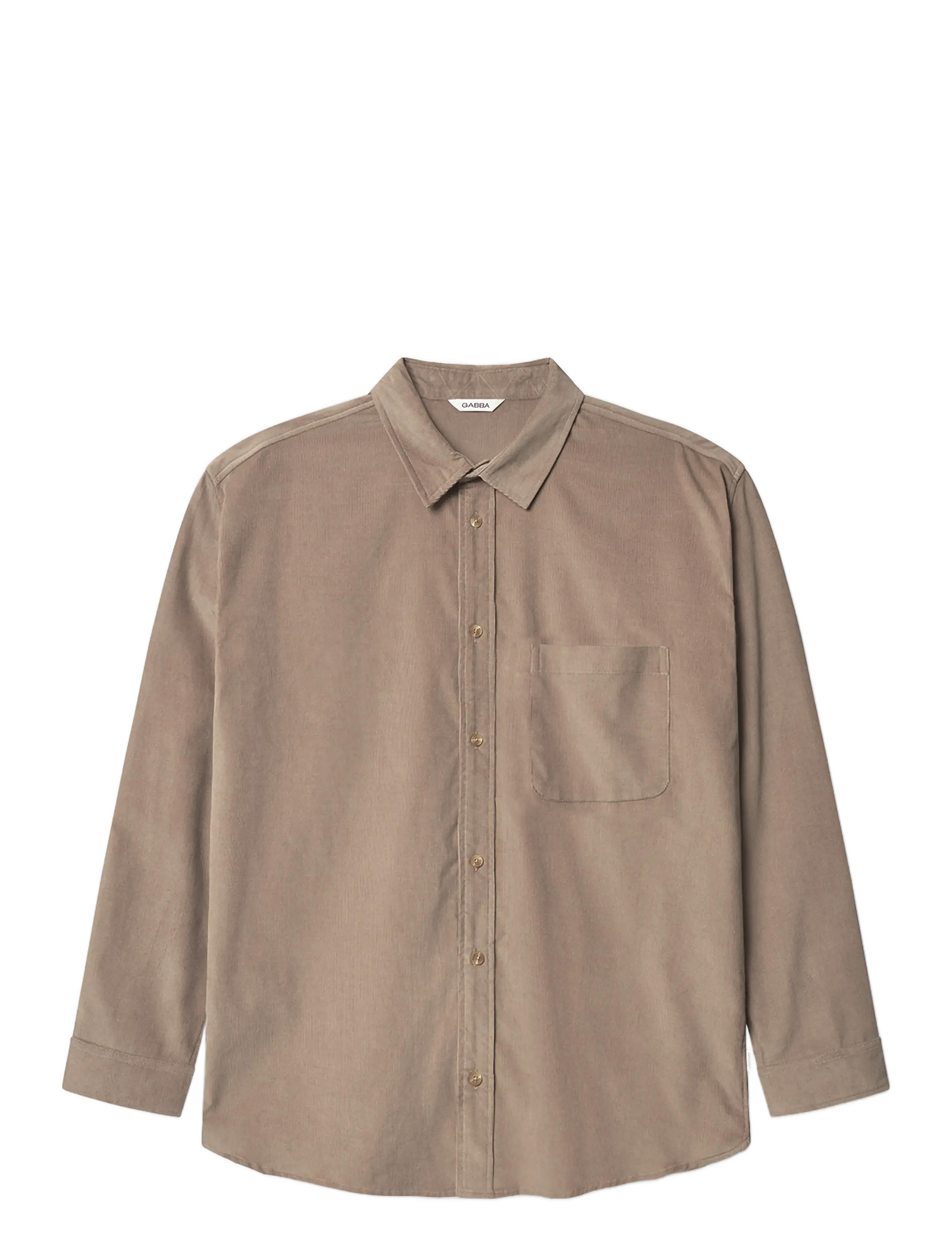 GABBA Jens Over Cord Ls Beige - L - Herren