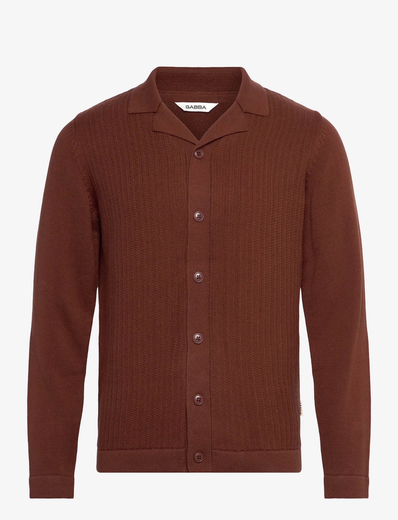 Gabba - Sakai Wong LS - cardigans - brown rust - 0