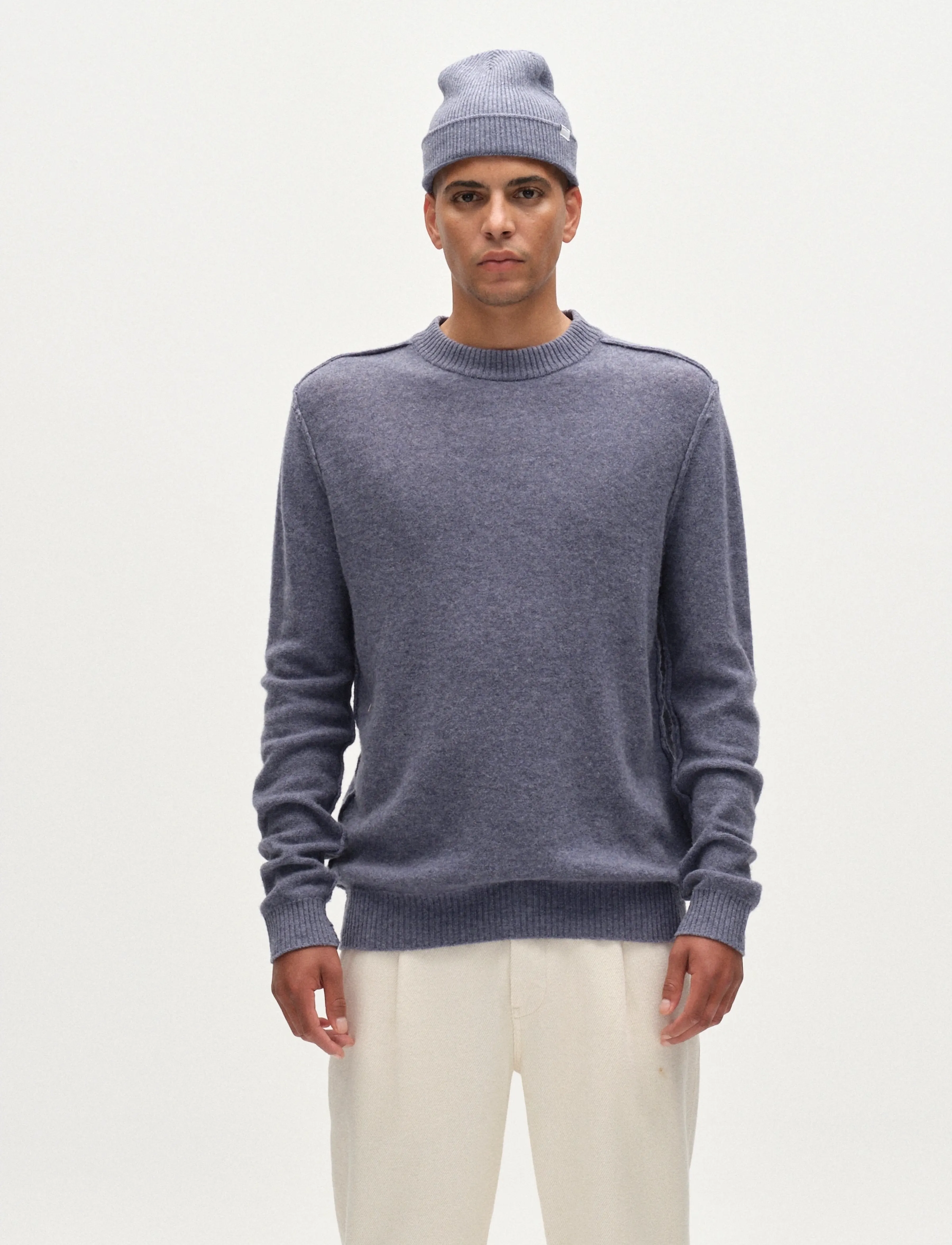 Gabba Tokota Aico Ls, L, Knitwear, Blau - Round Necks, Männerswear