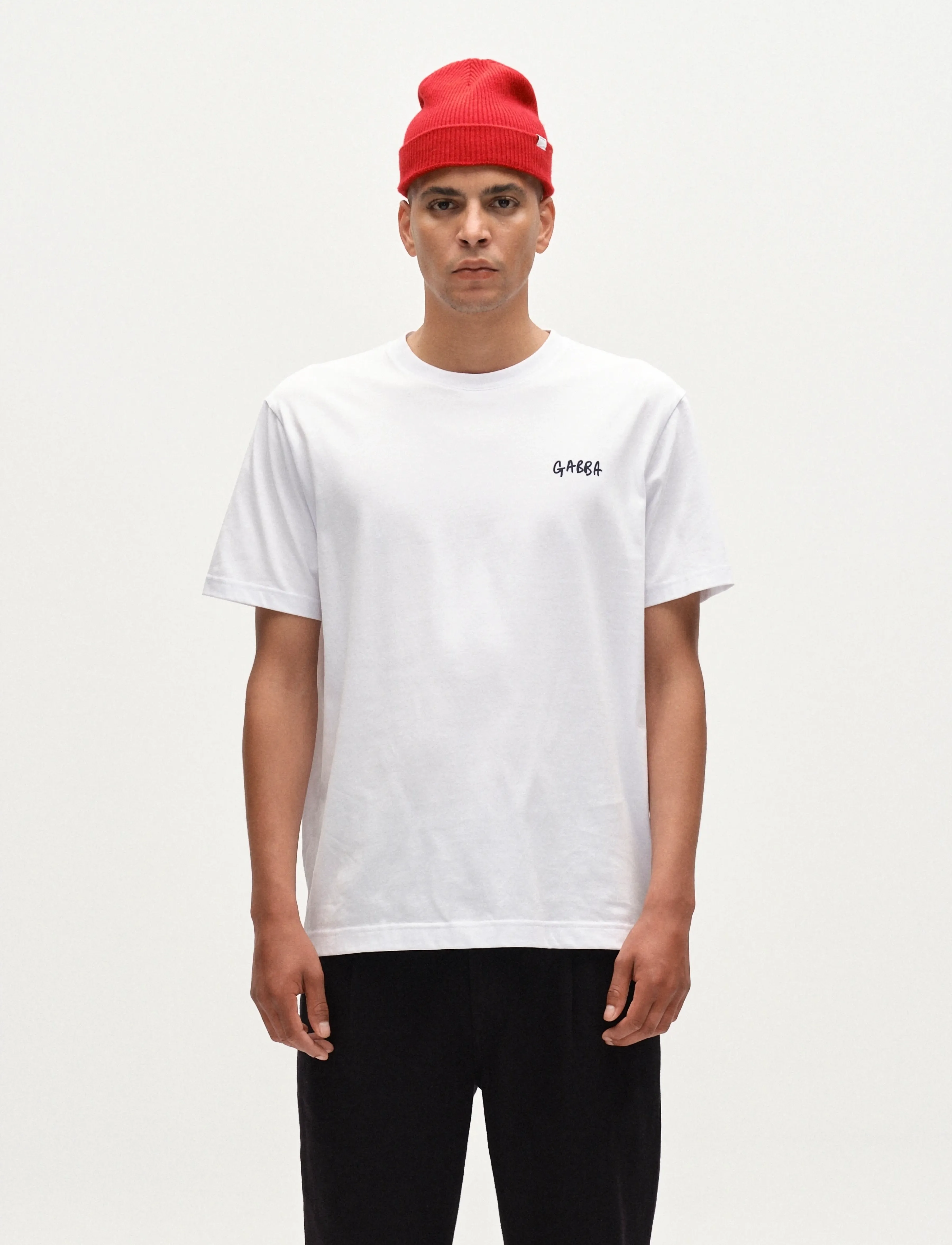 Gabba Dune Kay Dot Ss Gots, M, White, T-Shirts > Kortærmede, Herre