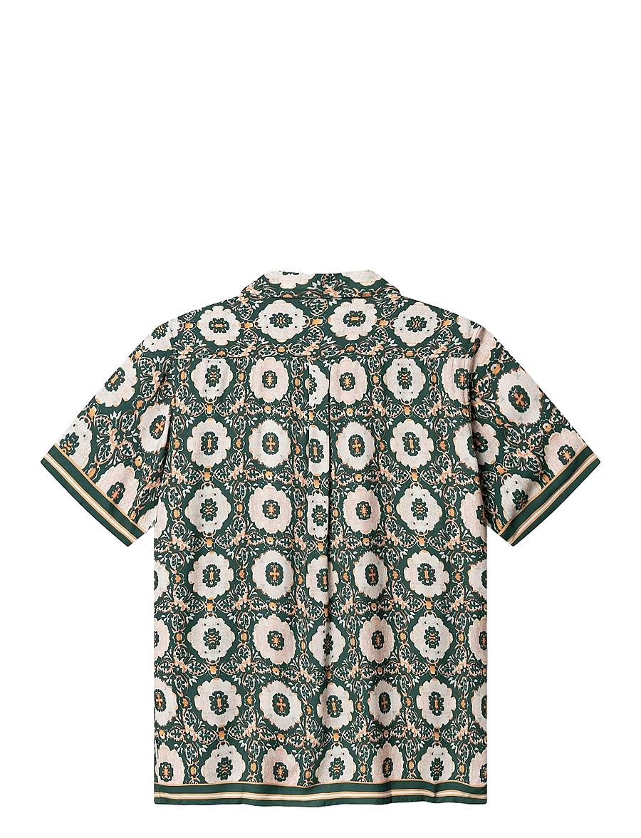 Gabba - GABsven Reg Resort Oro SS Shirt - koszule we wzory - green pattern - 2