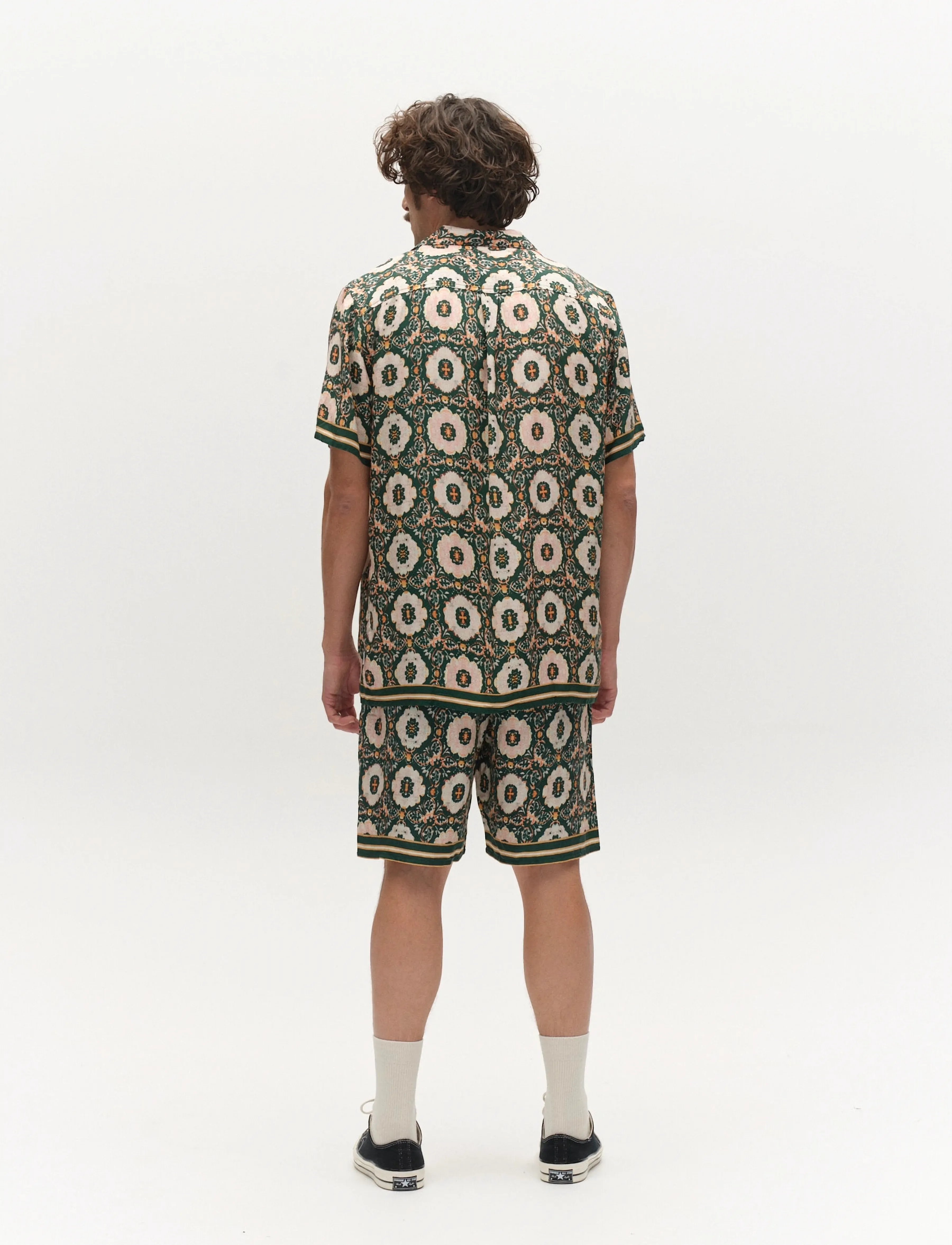 Gabba - GABsven Reg Resort Oro SS Shirt - mønstrede skjorter - green pattern - 4