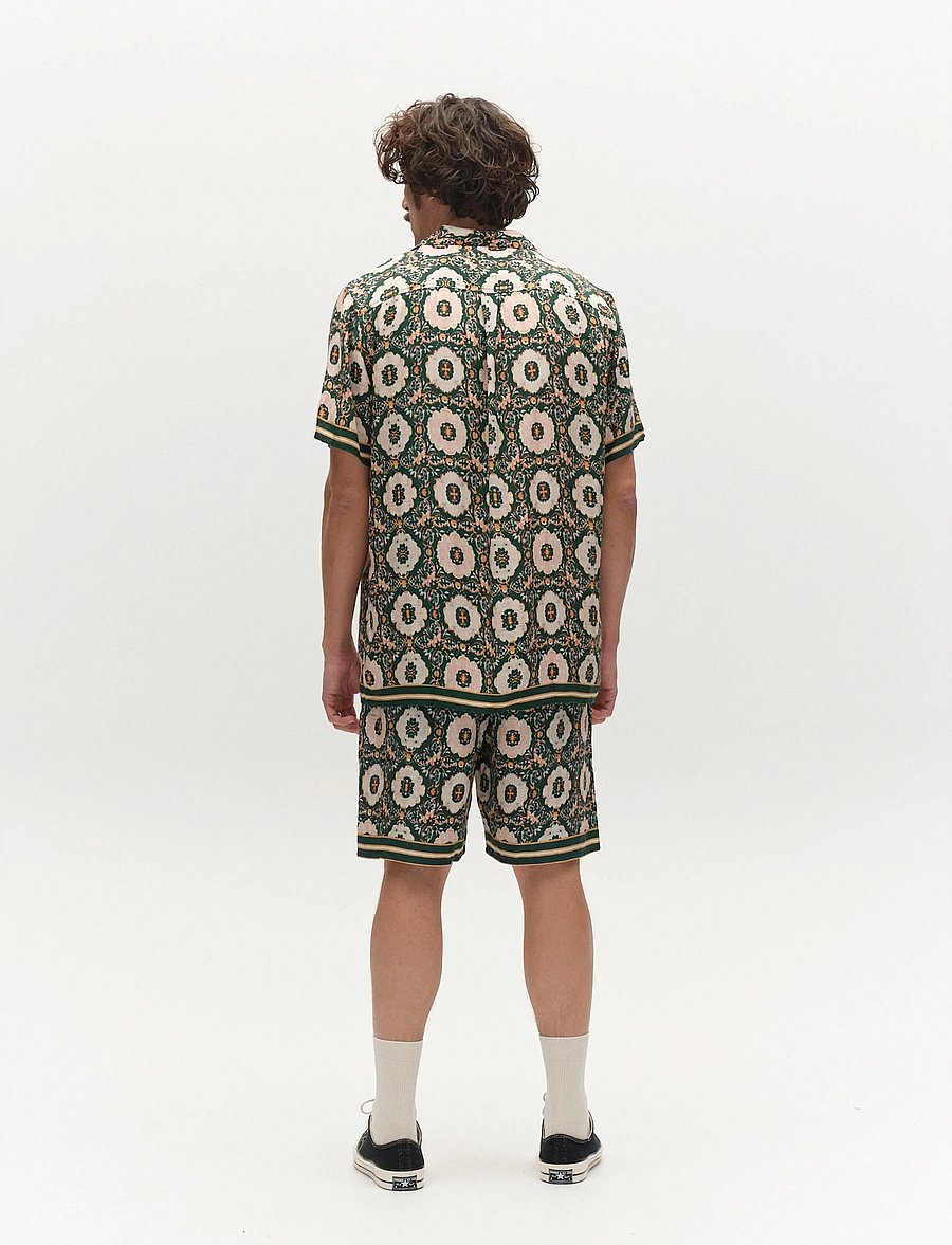 Gabba - GABsven Reg Resort Oro SS Shirt - koszule we wzory - green pattern - 4