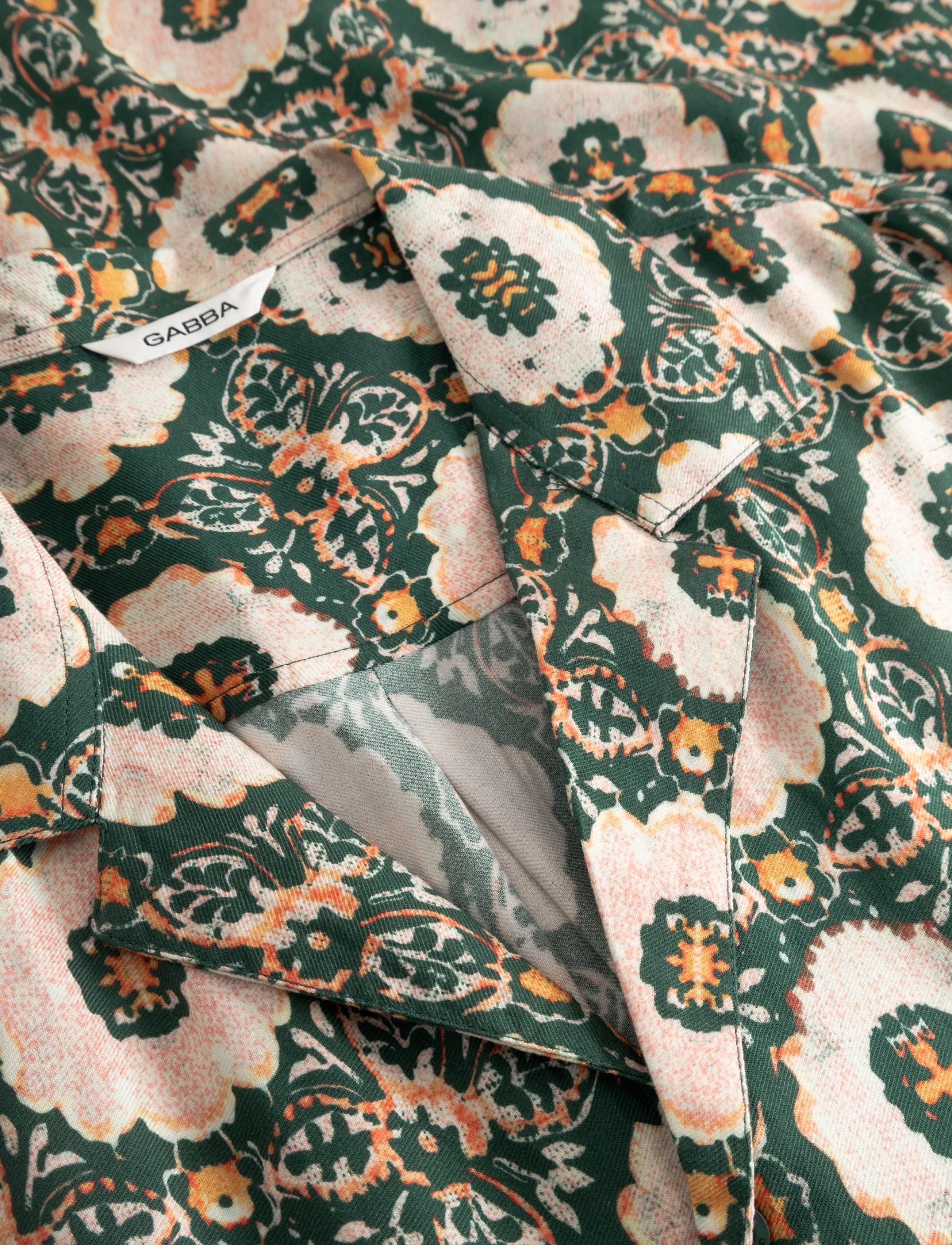 Gabba - GABsven Reg Resort Oro SS Shirt - mønstrede skjorter - green pattern - 5