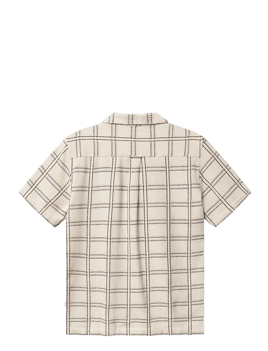 Gabba - GABsven Reg Resort Wire SS Shirt - ruudulised särgid - beige check - 2