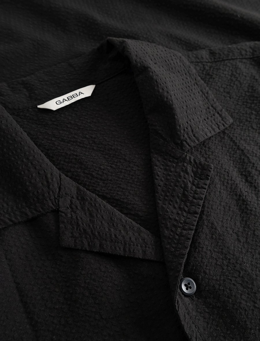 Gabba - GABtimo Resort Ker SS Shirt - kurzarmhemden - black - 5