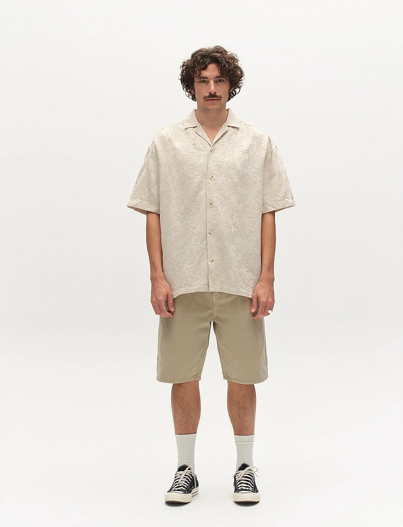 Gabba - GABjens Over Resort Soft SS Shirt - kortärmade skjortor - ecru - 3
