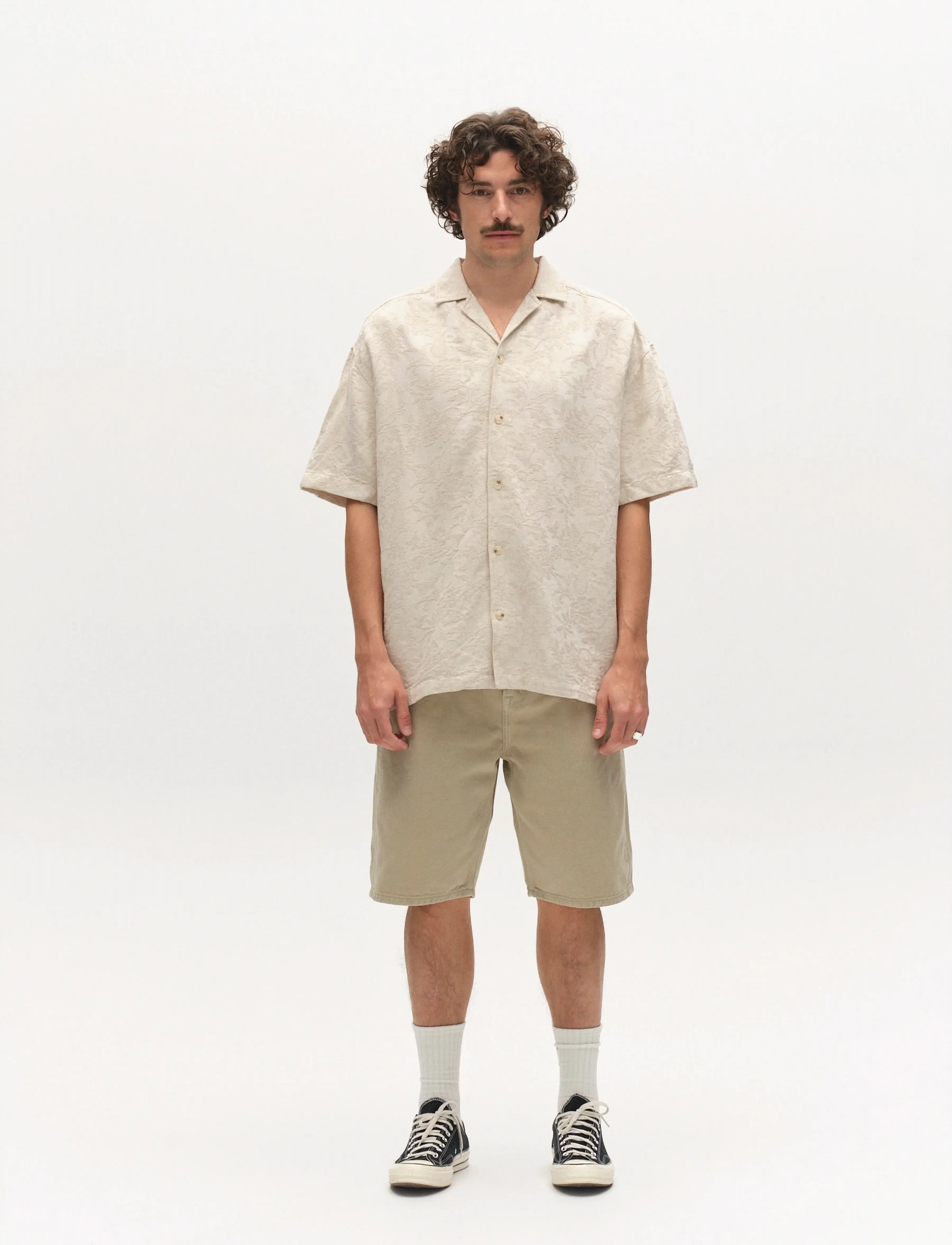 Gabba - GABjens Over Resort Soft SS Shirt - chemises à manches courtes - ecru - 3