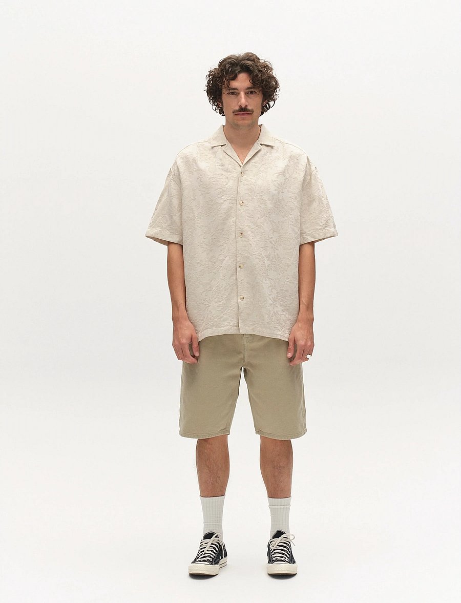 Gabba - GABjens Over Resort Soft SS Shirt - kortærmede skjorter - ecru - 3